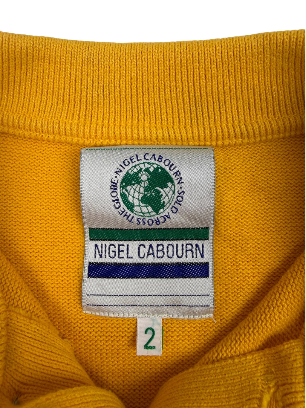 Nigel Cabourn 90s 'Sold Across The Globe' Knit Polo Jersey