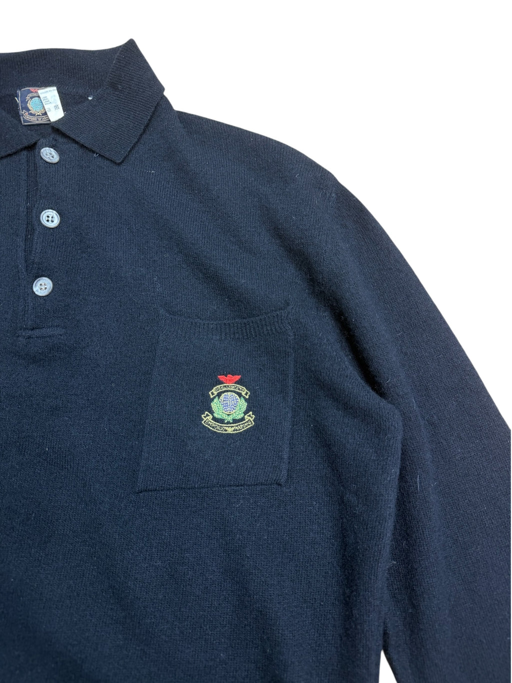 Emporio Armani 80s Wool Polo Jersey