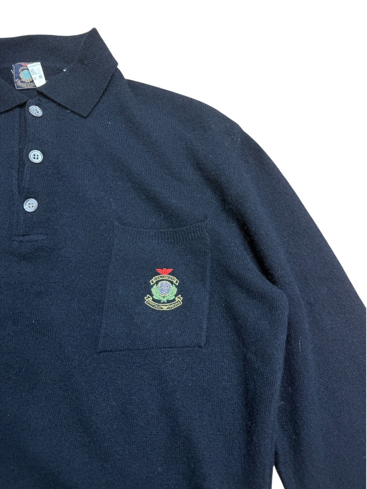 Emporio Armani 80s Wool Polo Jersey
