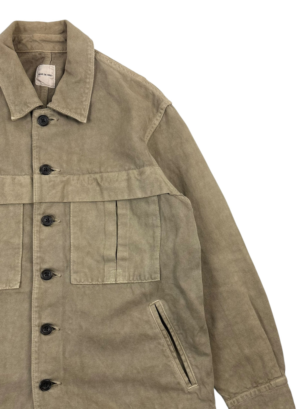 Sage De Cret Lawn Cloth Work Shirt Jacket