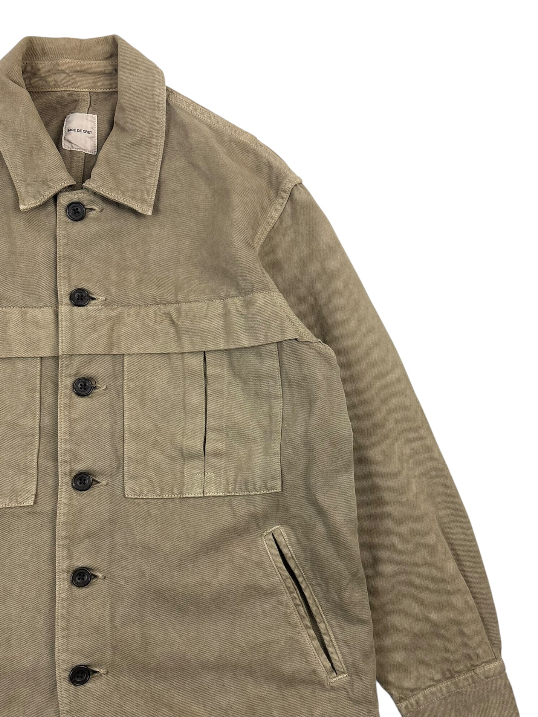 Sage De Cret Lawn Cloth Work Shirt Jacket