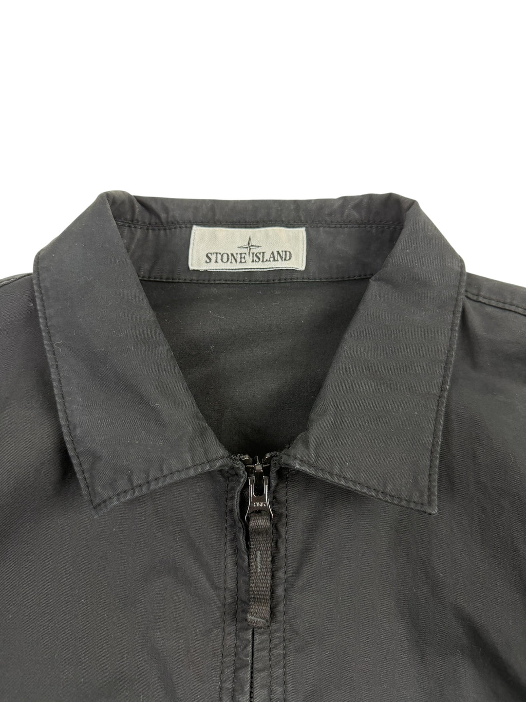 Stone Island Black Supima Cotton Stretch Overshirt