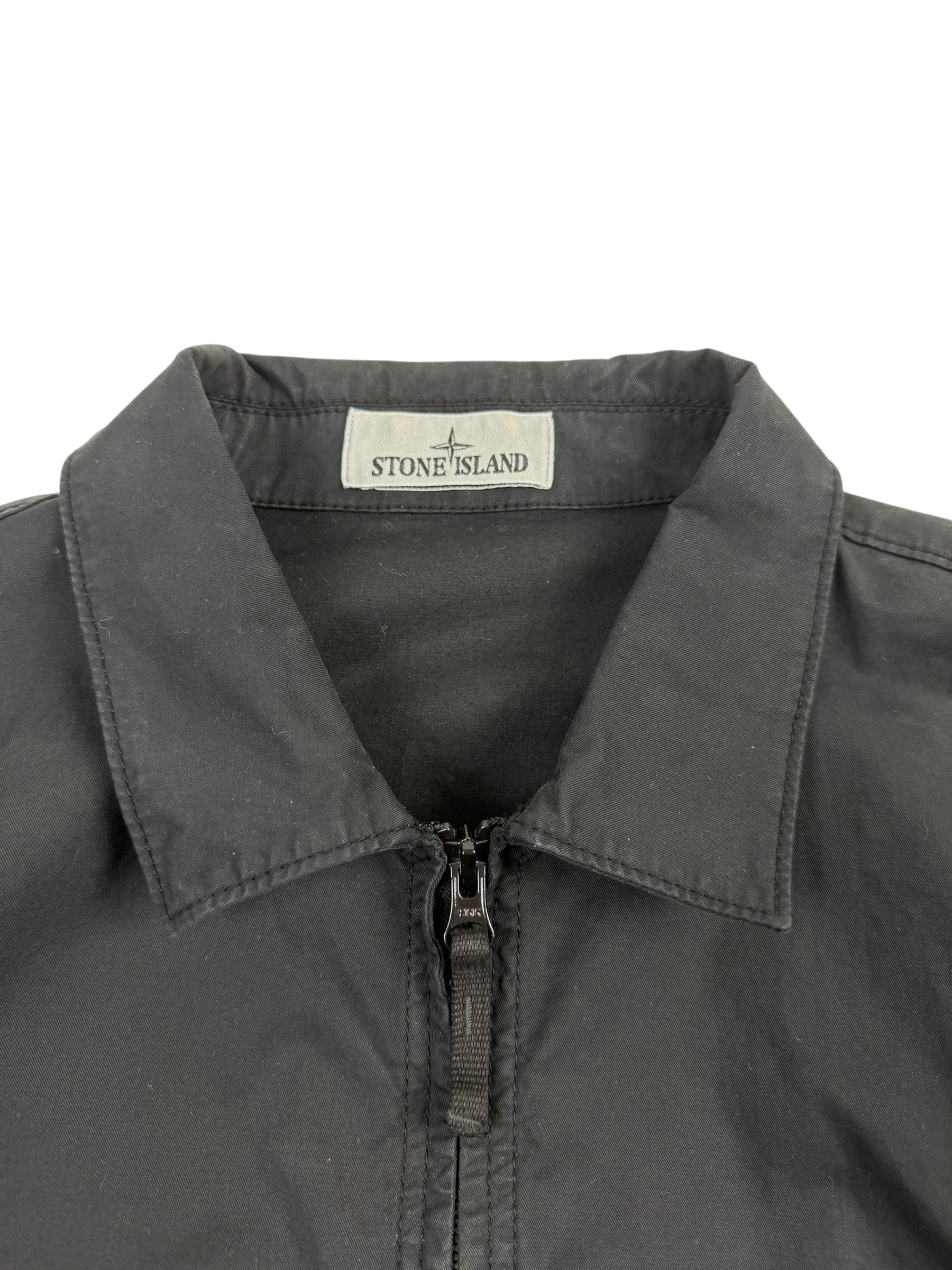 Stone Island Black Supima Cotton Stretch Overshirt