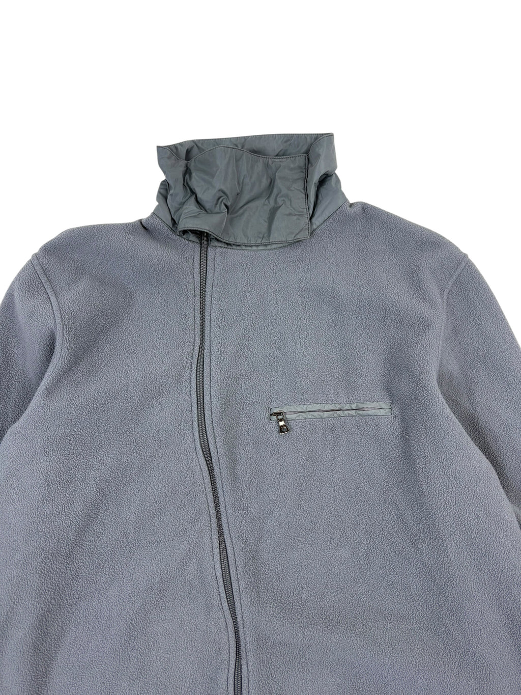 Prada Sport 2000s Asymetrical Zip Up Fleece Jacket