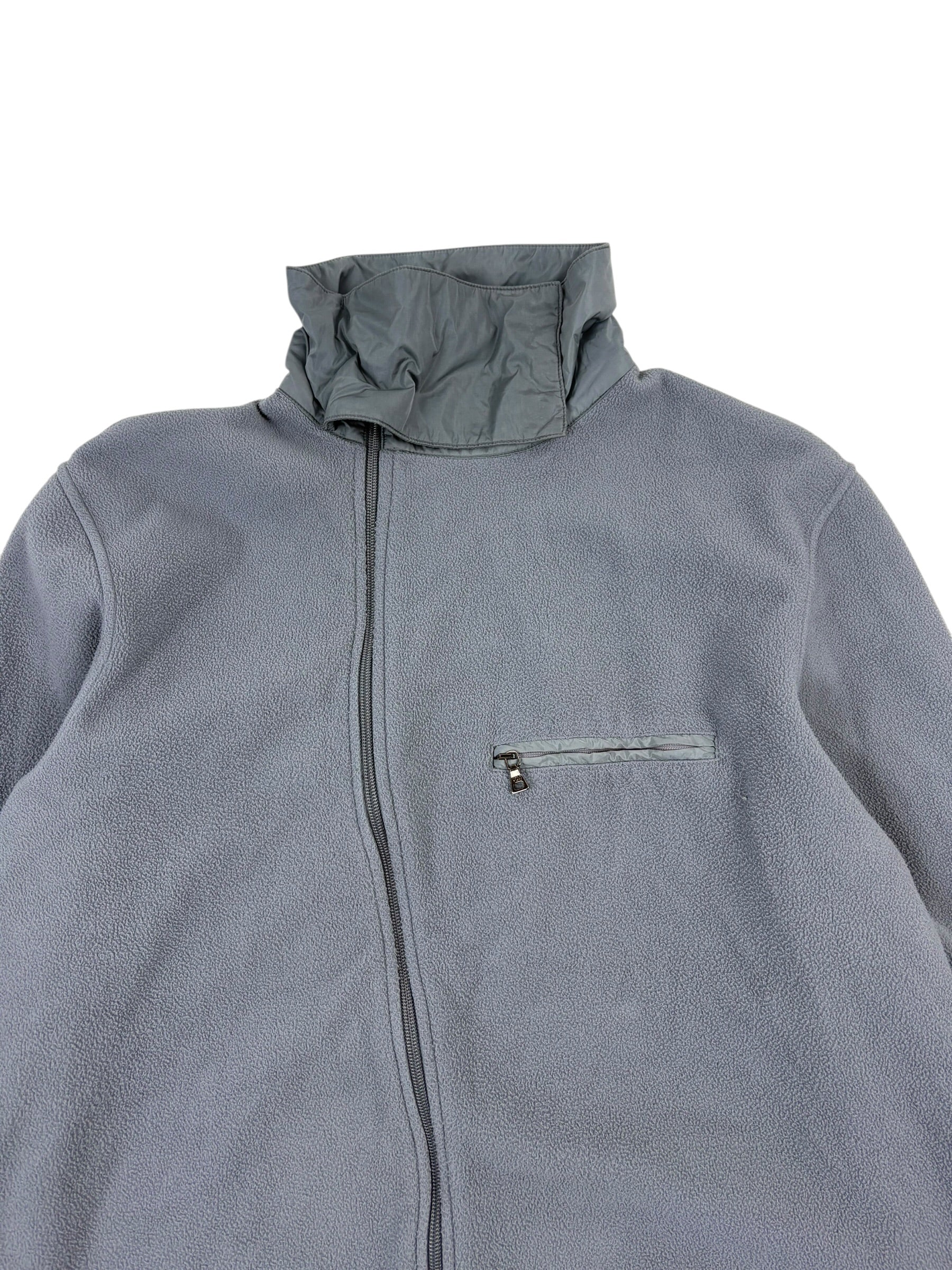 Prada Sport 2000s Asymetrical Zip Up Fleece Jacket