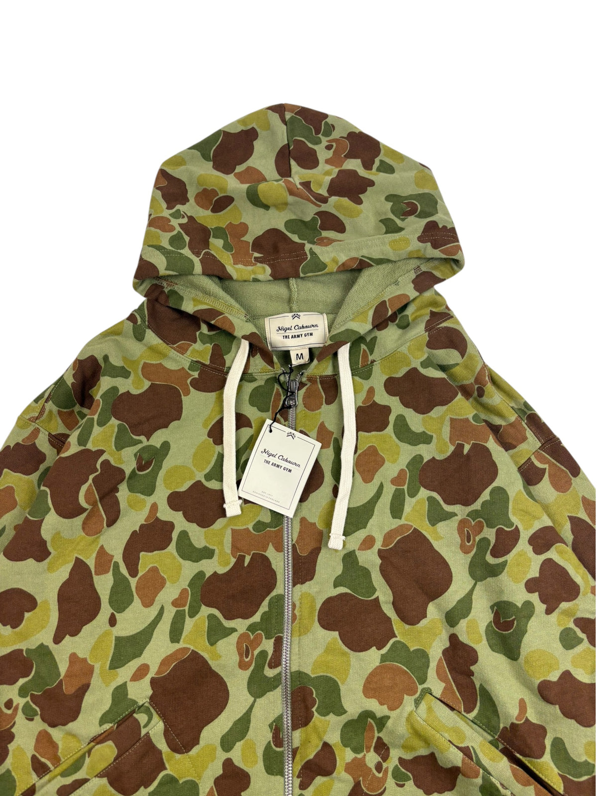 Nigel Cabourn Army Gym Camo Zip Up Hoodie