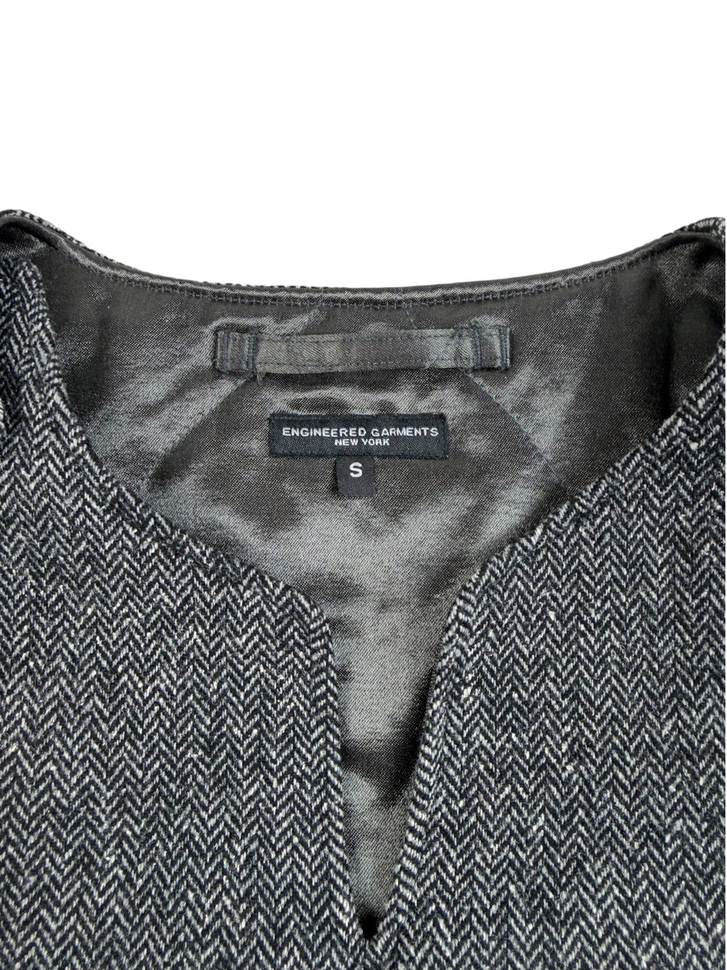 Engineered Garments Poly Wool Herringbone Cover Vest