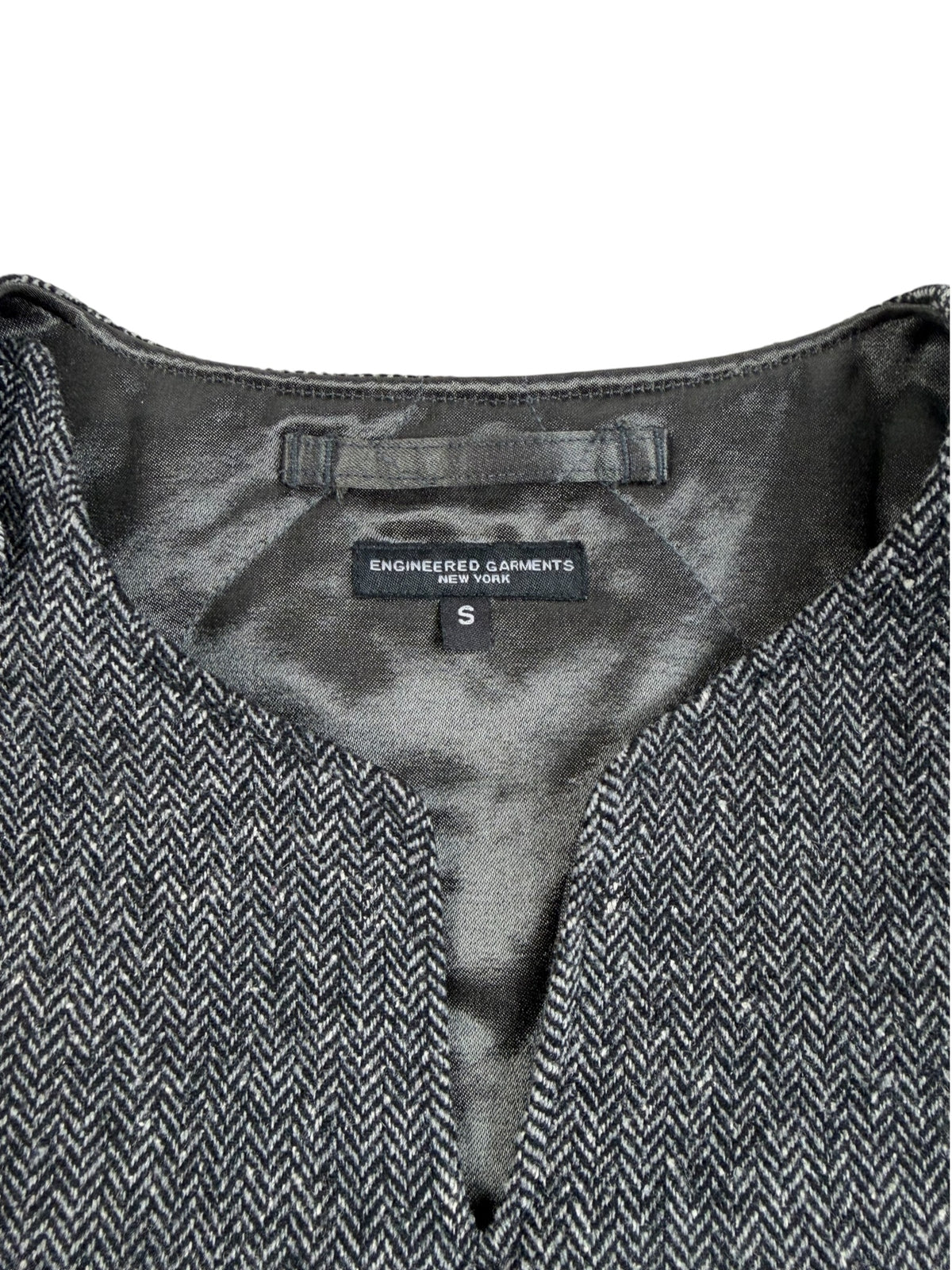 Engineered Garments Poly Wool Herringbone Cover Vest