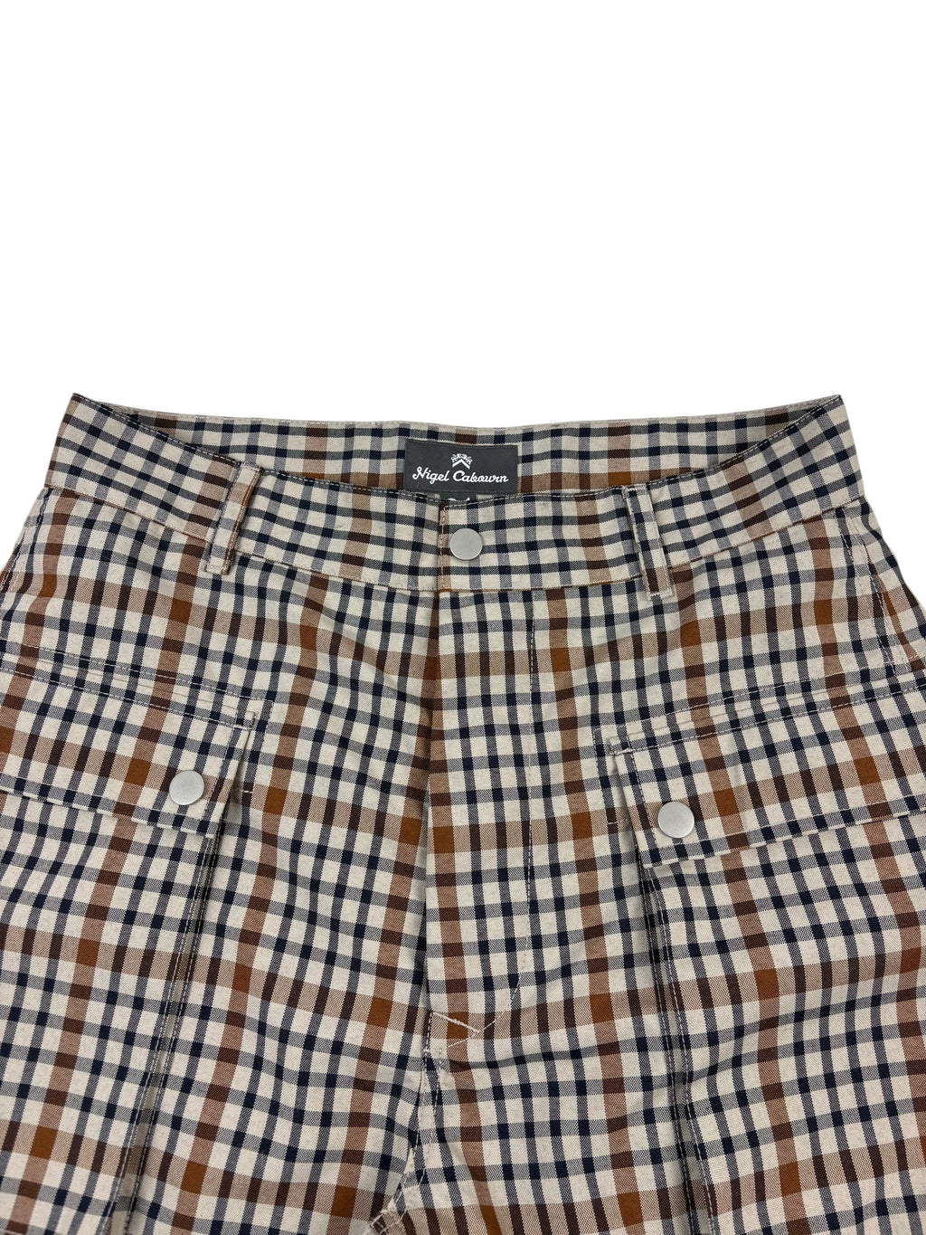 Nigel Cabourn Stone Check-4 Tool Shorts