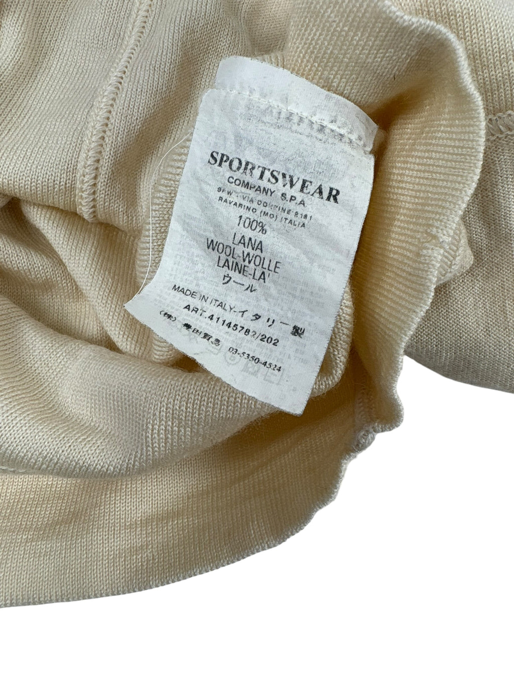Stone Island Denims AW04 Cream Wool Sweater