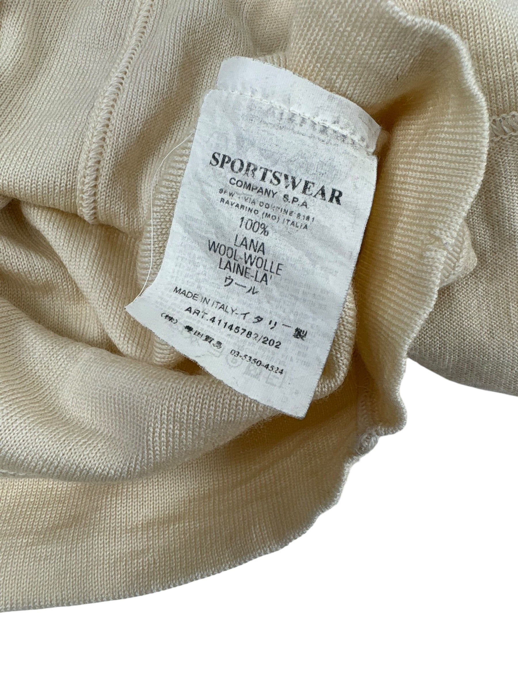 Stone Island Denims AW04 Cream Wool Sweater