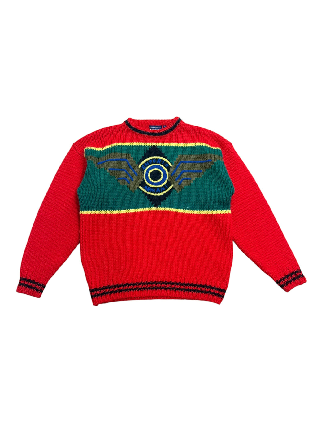 Emporio Armani 80s Chunky Knit Sweatshirt