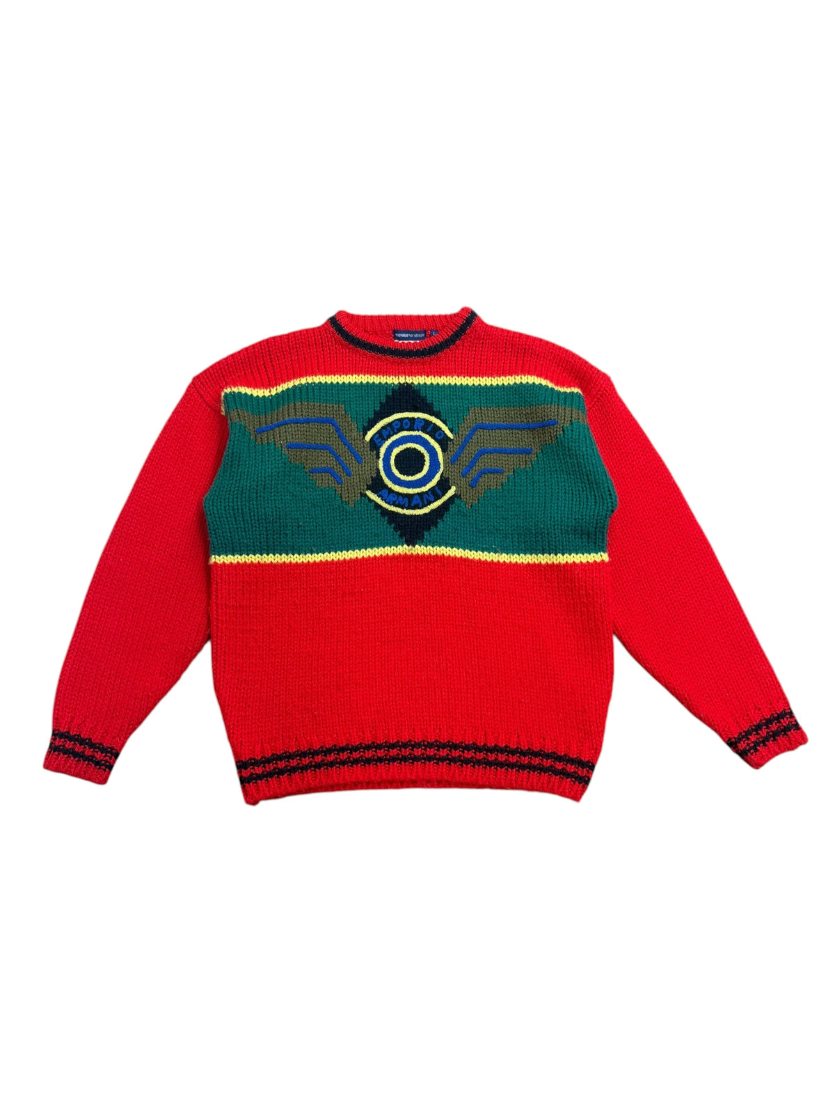 Emporio Armani 80s Chunky Knit Sweatshirt