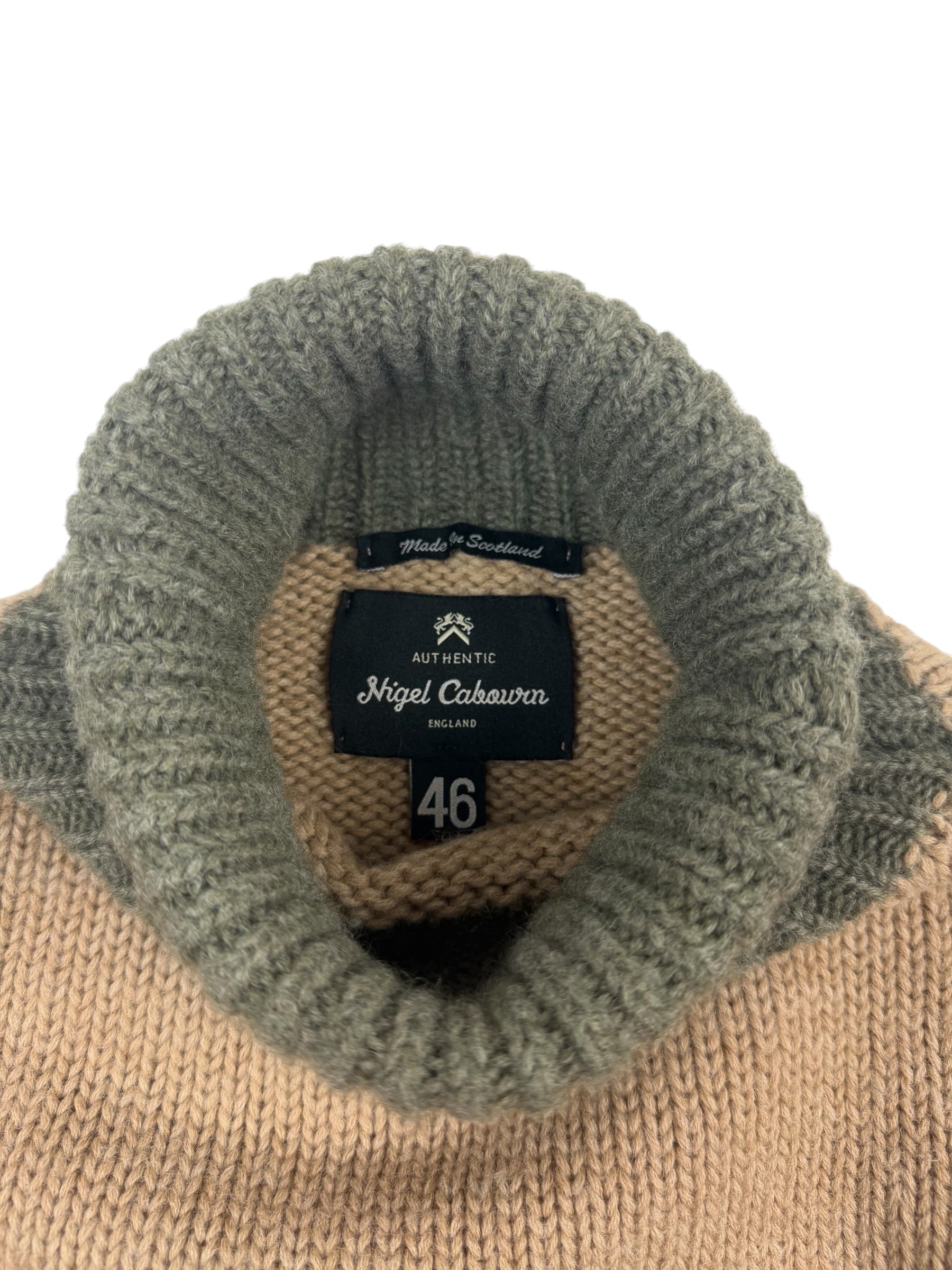 Nigel Cabourn Authentic Wool Roll Neck Knit