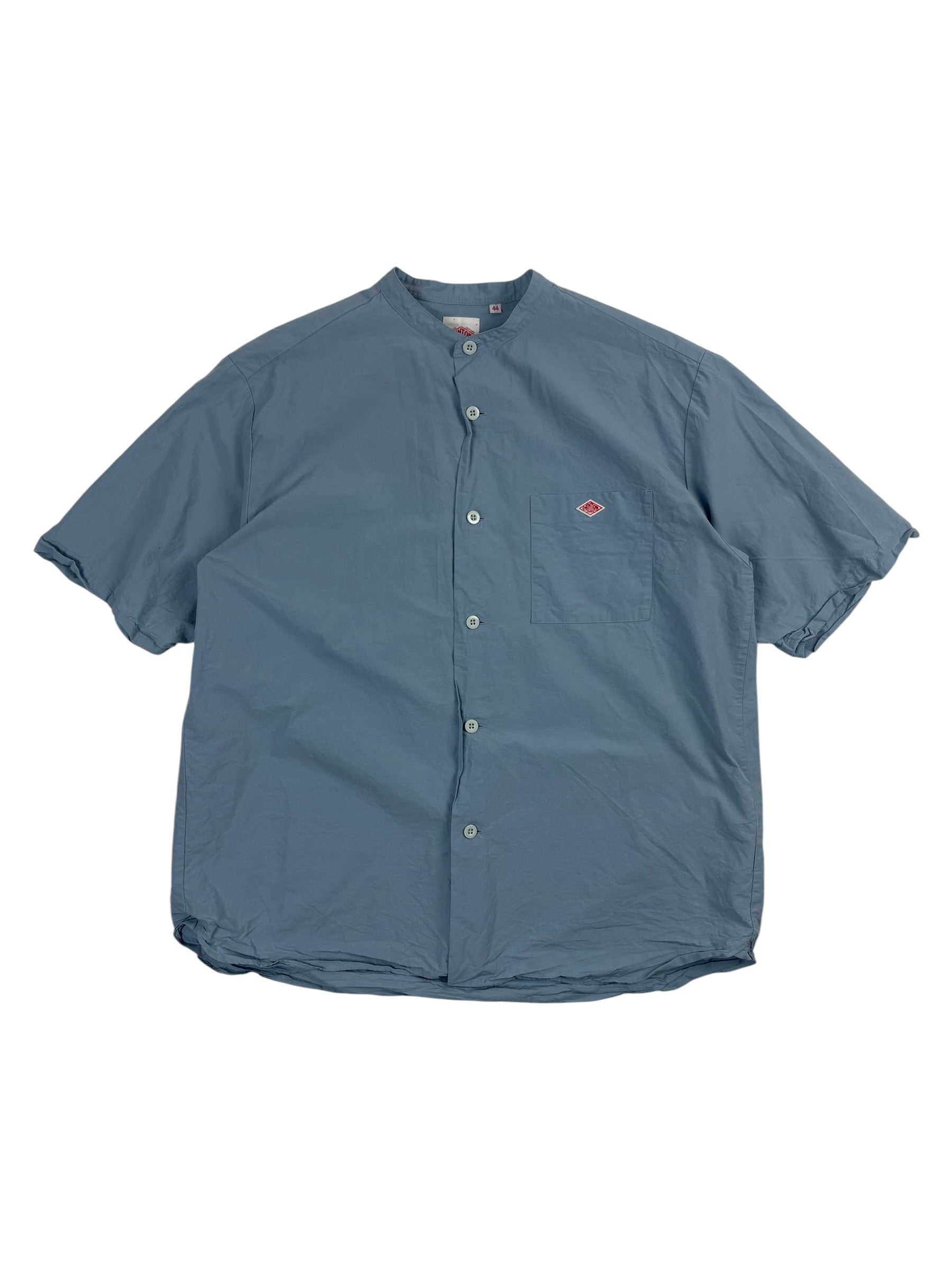Danton Broadcloth Band Collar Shirt