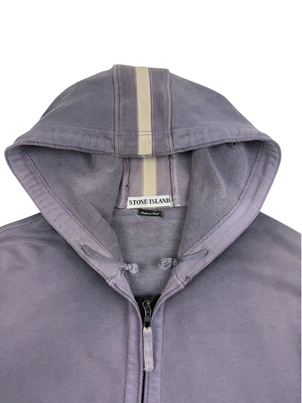 Stone Island SS96 Cotton Zipped Spellout Hoodie