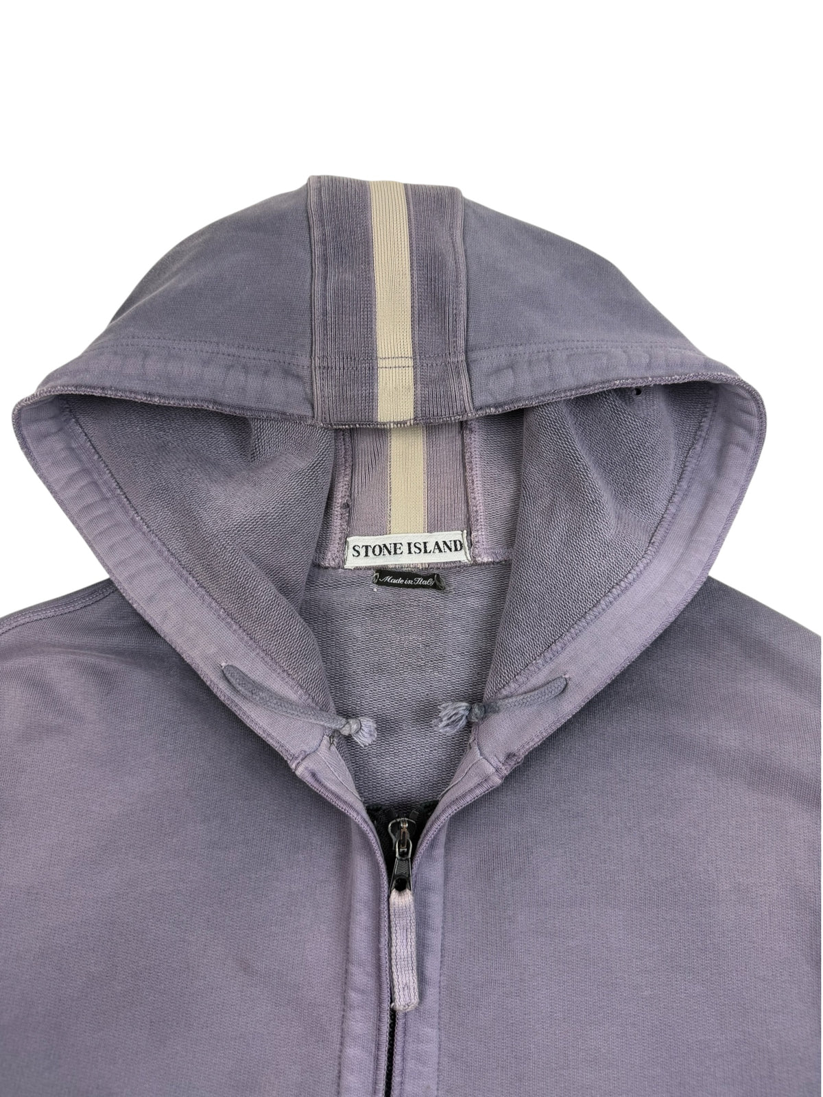Stone Island SS96 Cotton Zipped Spellout Hoodie