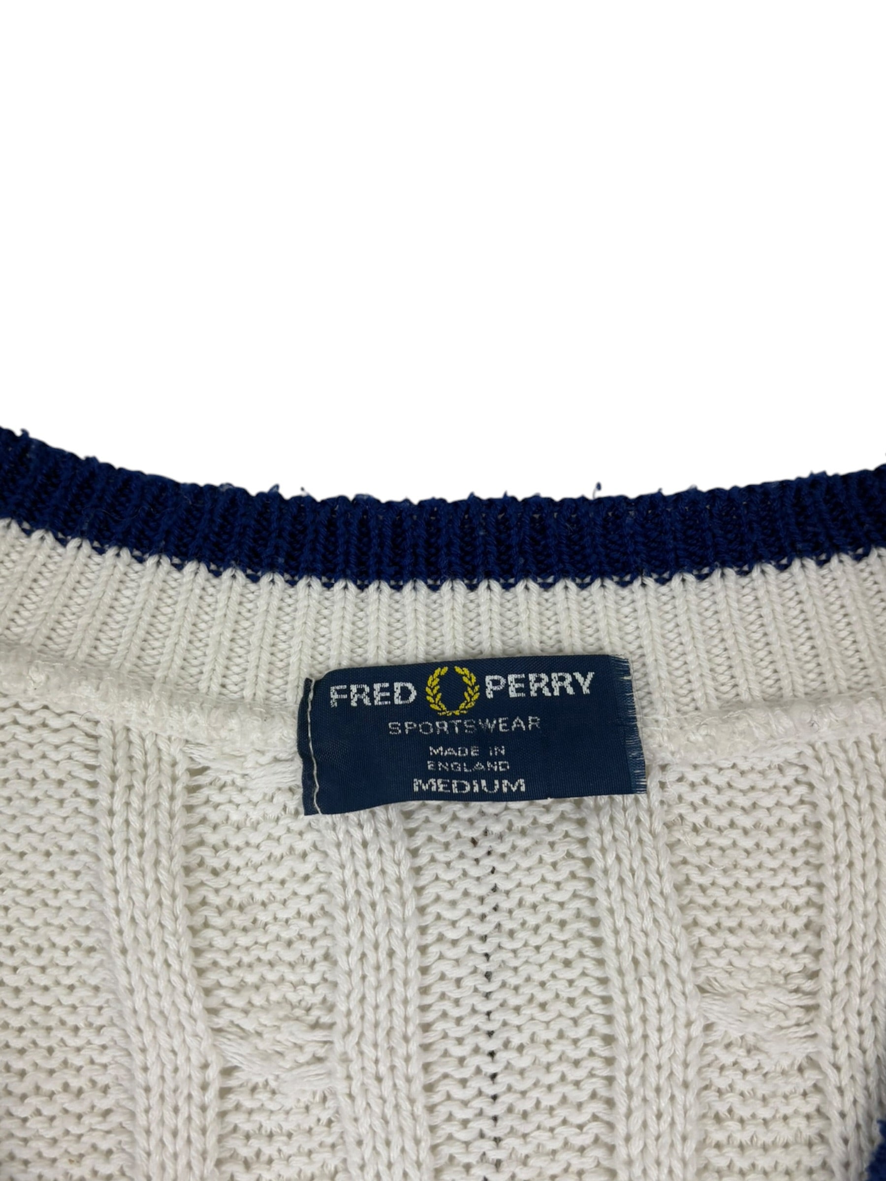 Fred Perry England 80’s Cable Vest Knit