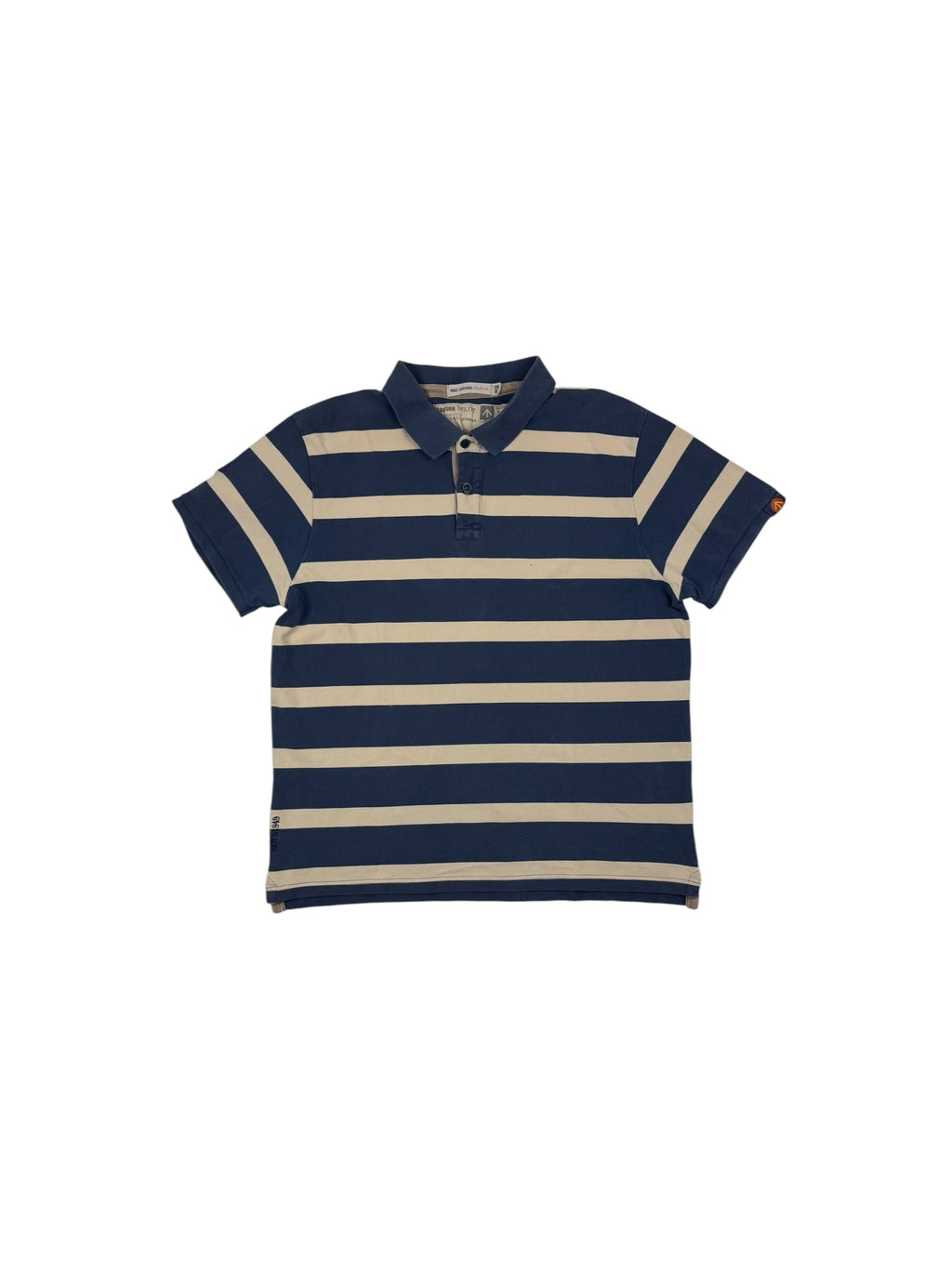 Nigel Cabourn 2000s Utility Striped Polo Shirt