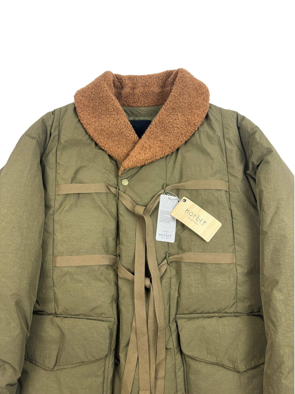 Norbit by Hiroshi Nozawa Shawl Collar Boa Down Jacket