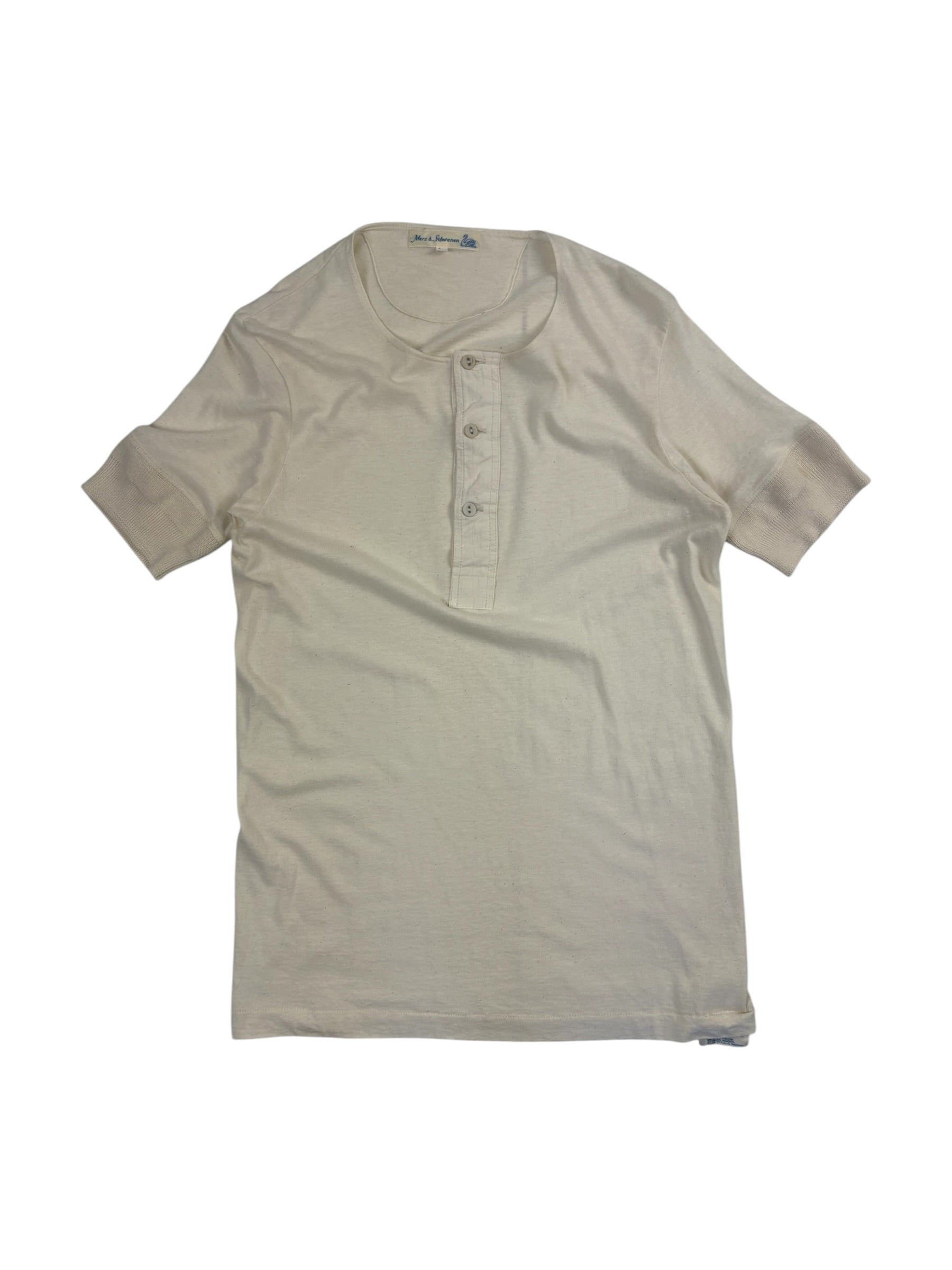 Merz b Schwanen Short Sleeve Henley Shirt