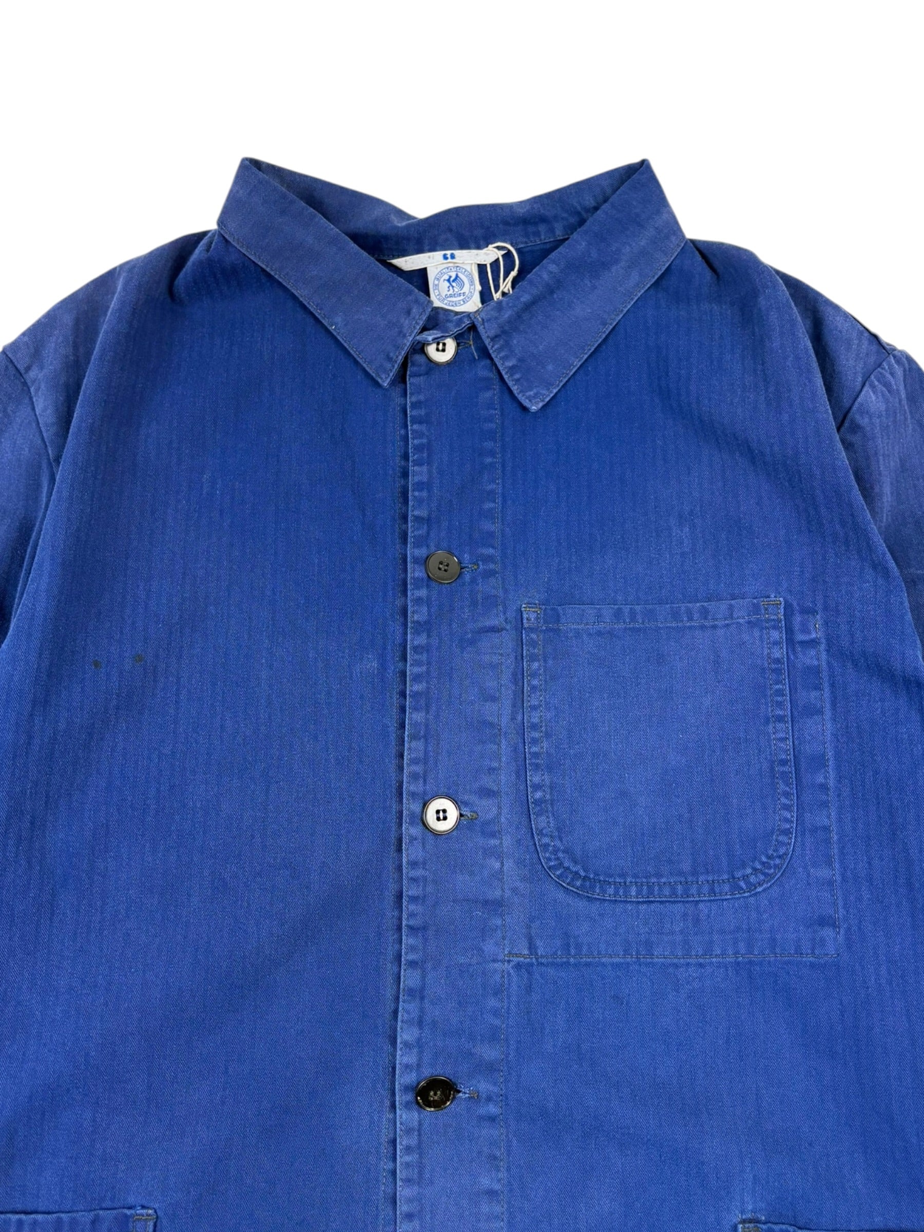 French 1980s Herringbone Chore Jacket