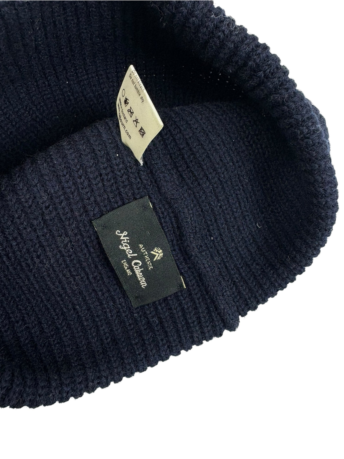 Nigel Cabourn Authentic Navy Solid Beanie