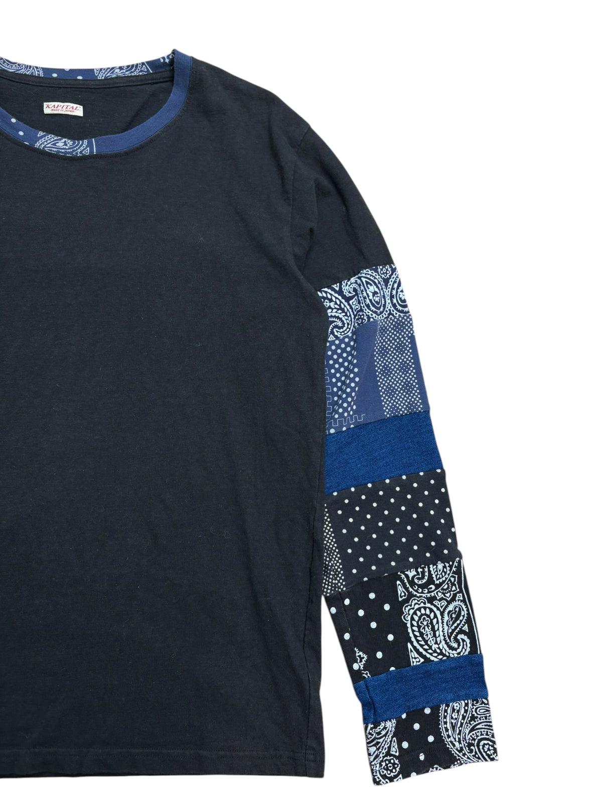 Kapital Bandana Patchwork Sleeve Long-Sleeve Jersey