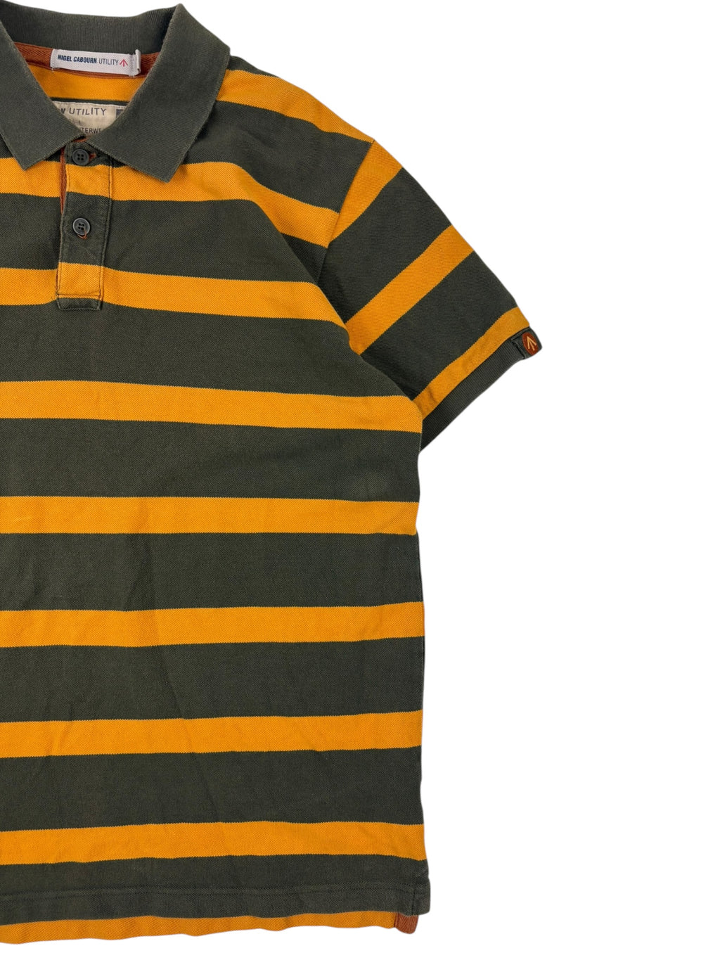 Nigel Cabourn 2000s Utility Striped Polo Shirt