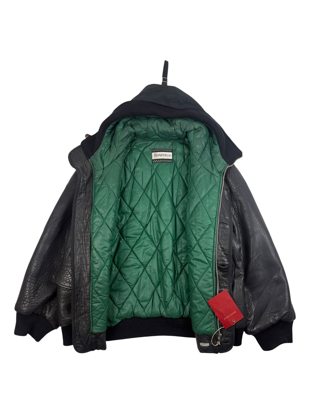 Boneville 80s Leather Hooded Jacket