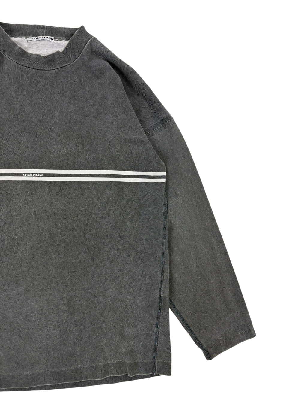 Stone Island 1980s Stripe Mock Neck Sweater