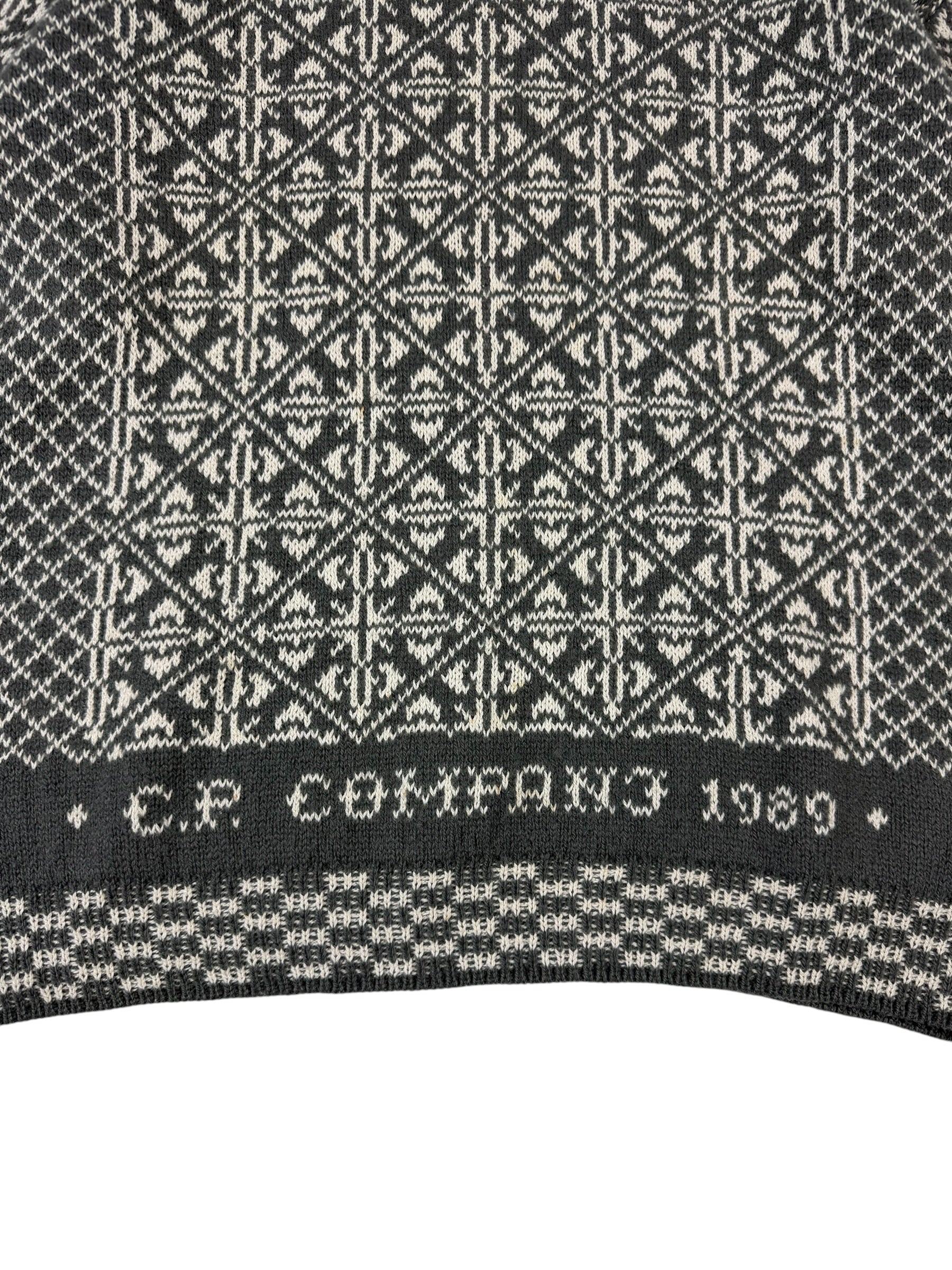 C.P. Company 1989 Jacquard Wool Knit Sweater
