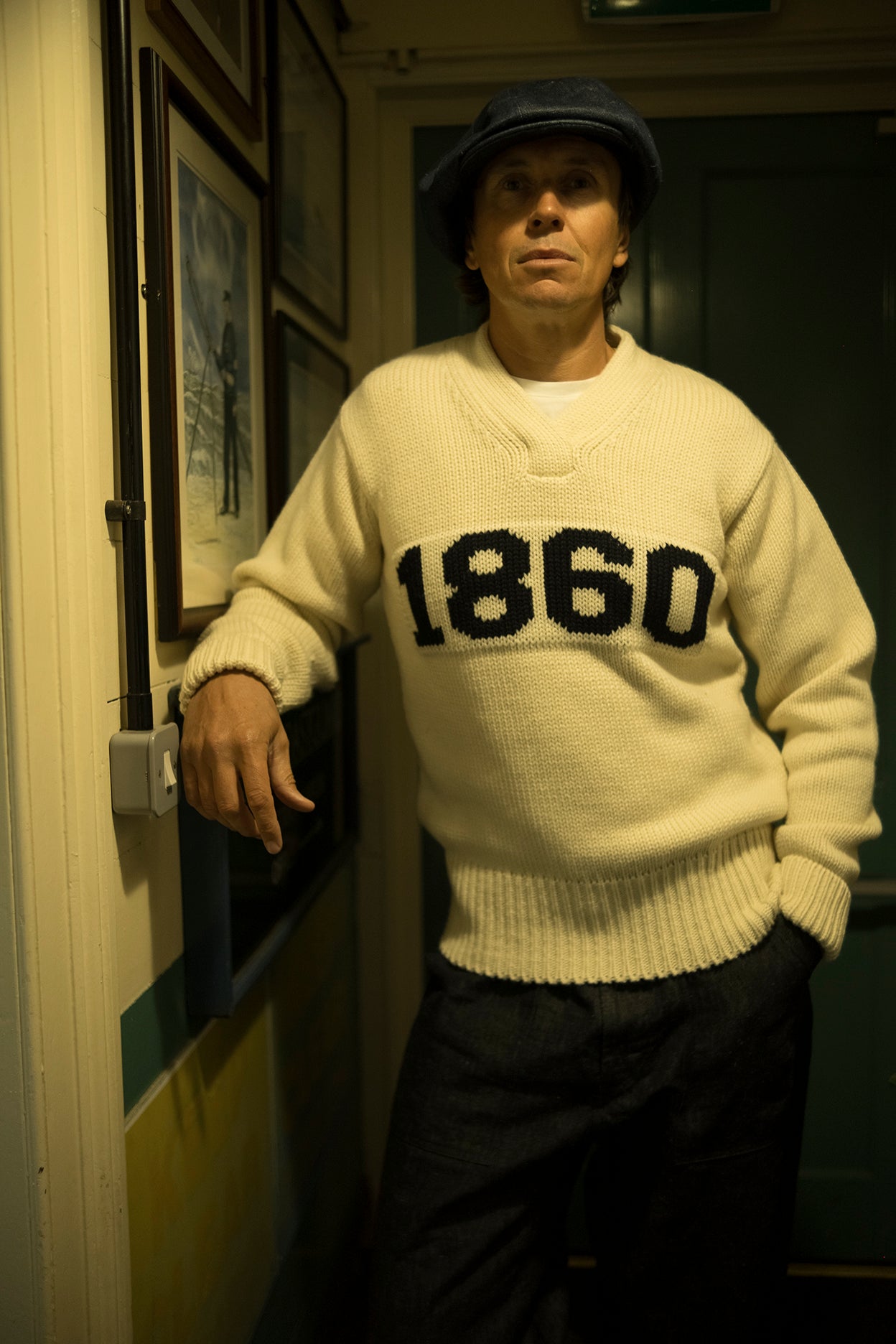 Nigel Cabourn Sunspel 1860 V-Neck Knit