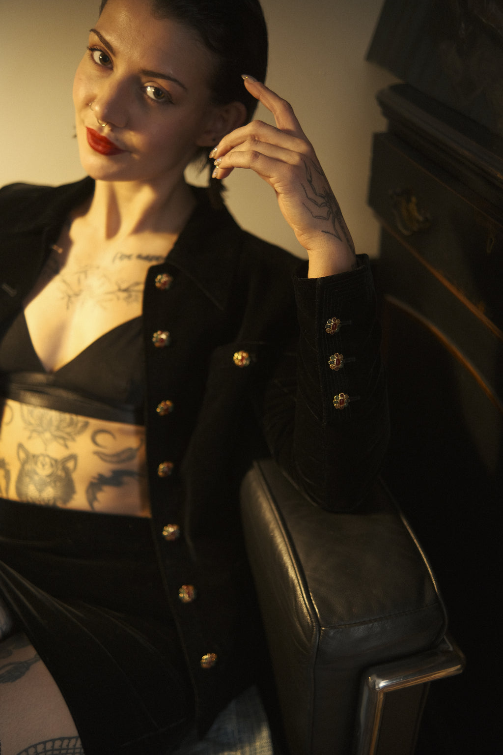 Chanel Spring / 1998 Velvet Skirt