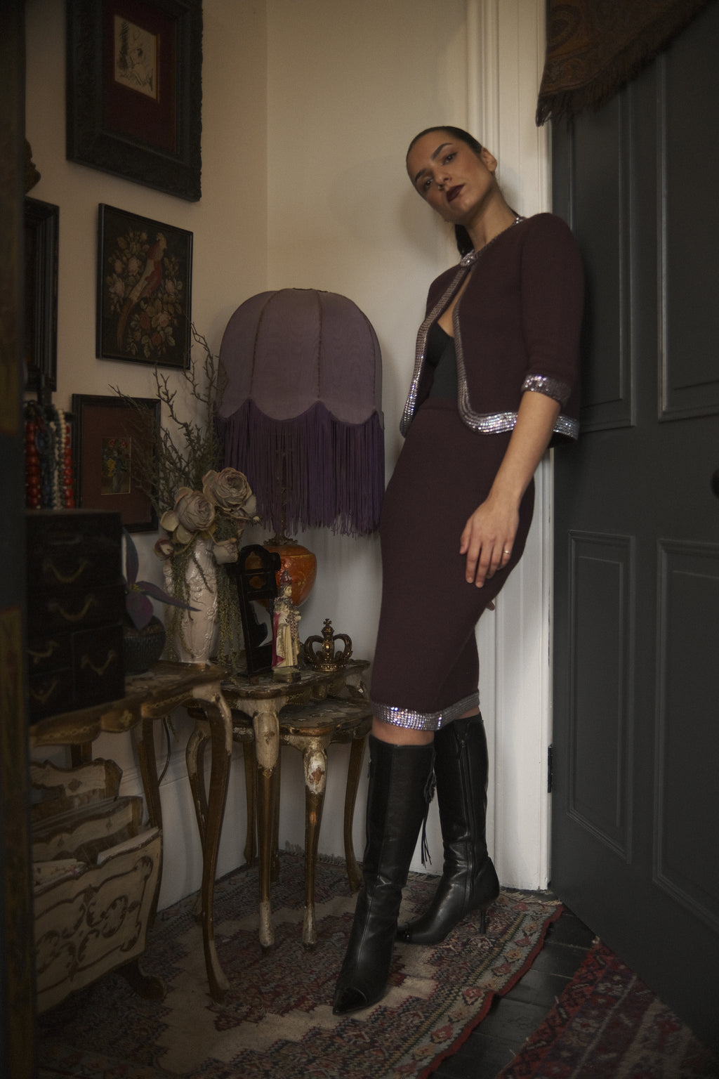 Chanel Autumn / 1999 Wool Two Piece Skirt & Cardigan