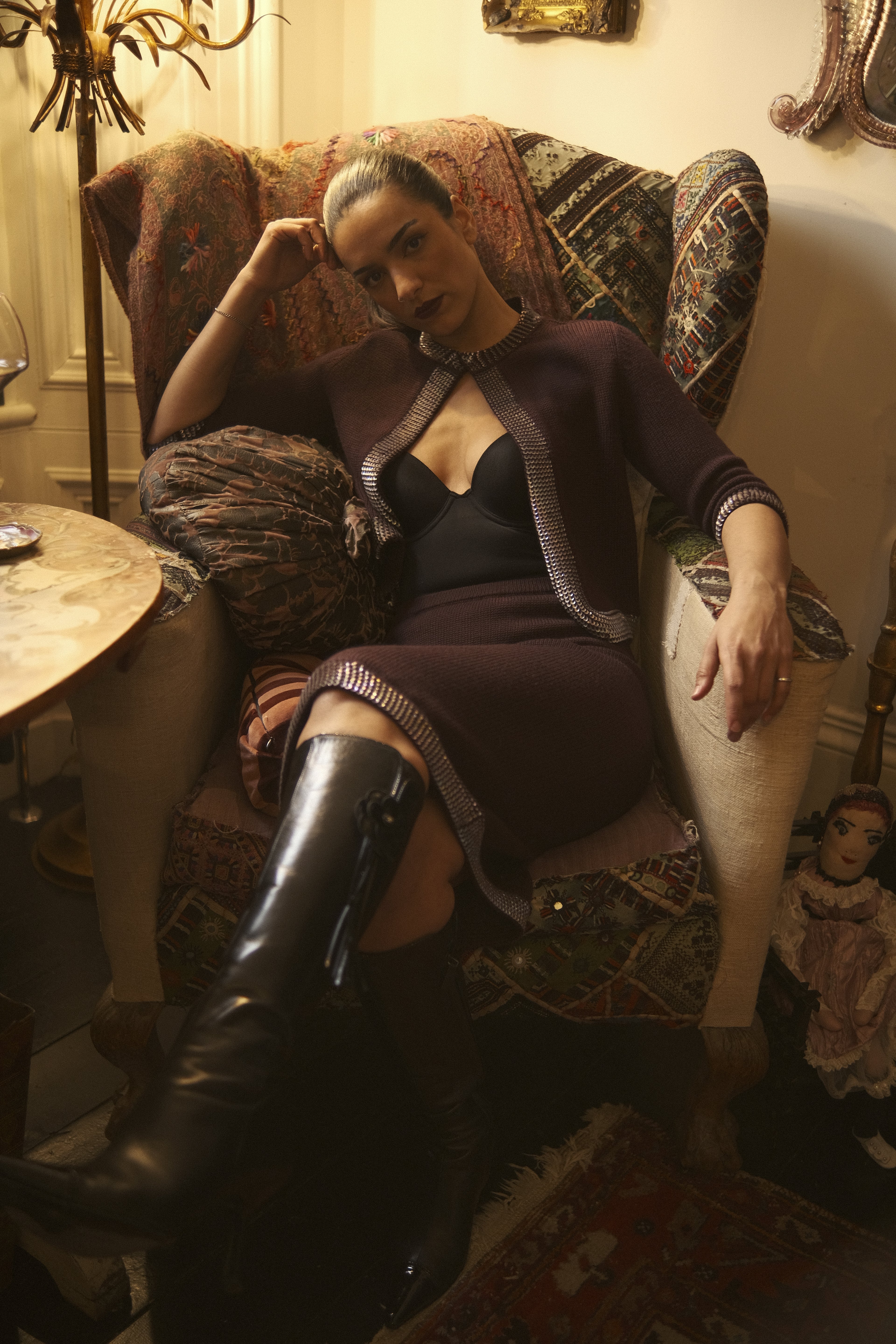 Chanel Autumn / 1999 Wool Two Piece Skirt & Cardigan