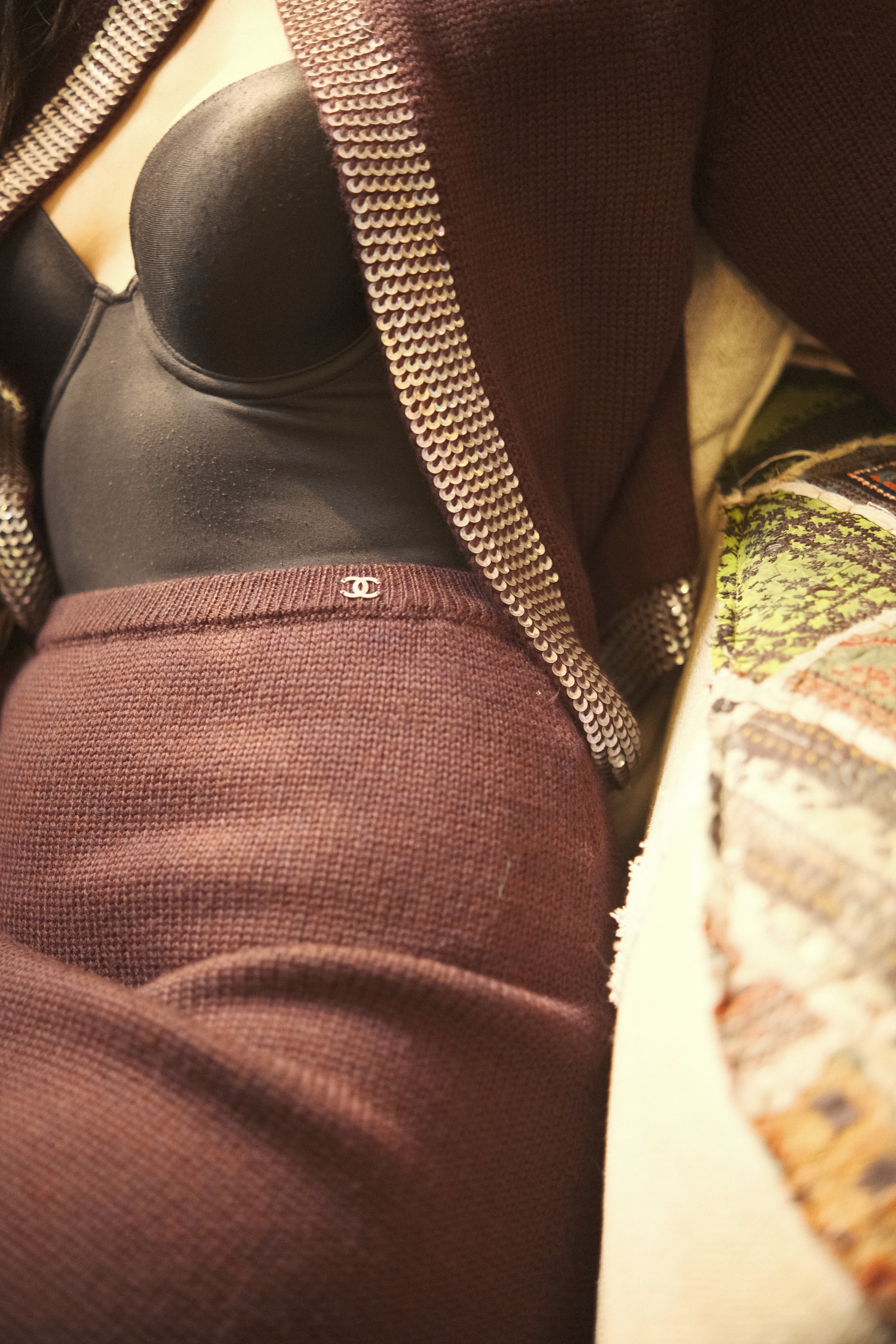 Chanel Autumn / 1999 Wool Two Piece Skirt & Cardigan