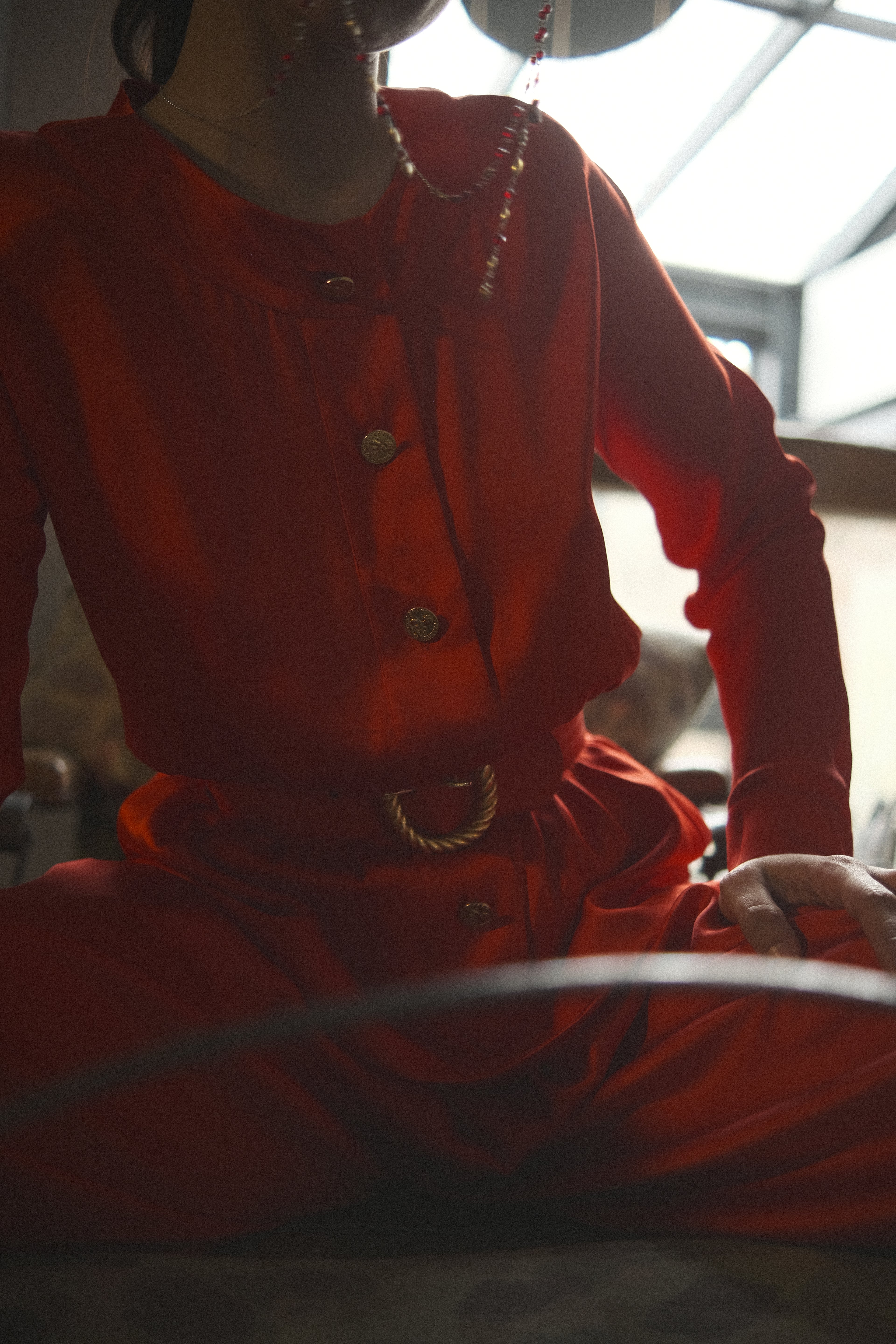 Chanel Boutique Spring / 1983 Silk Blouse, Trouser & Belt Set