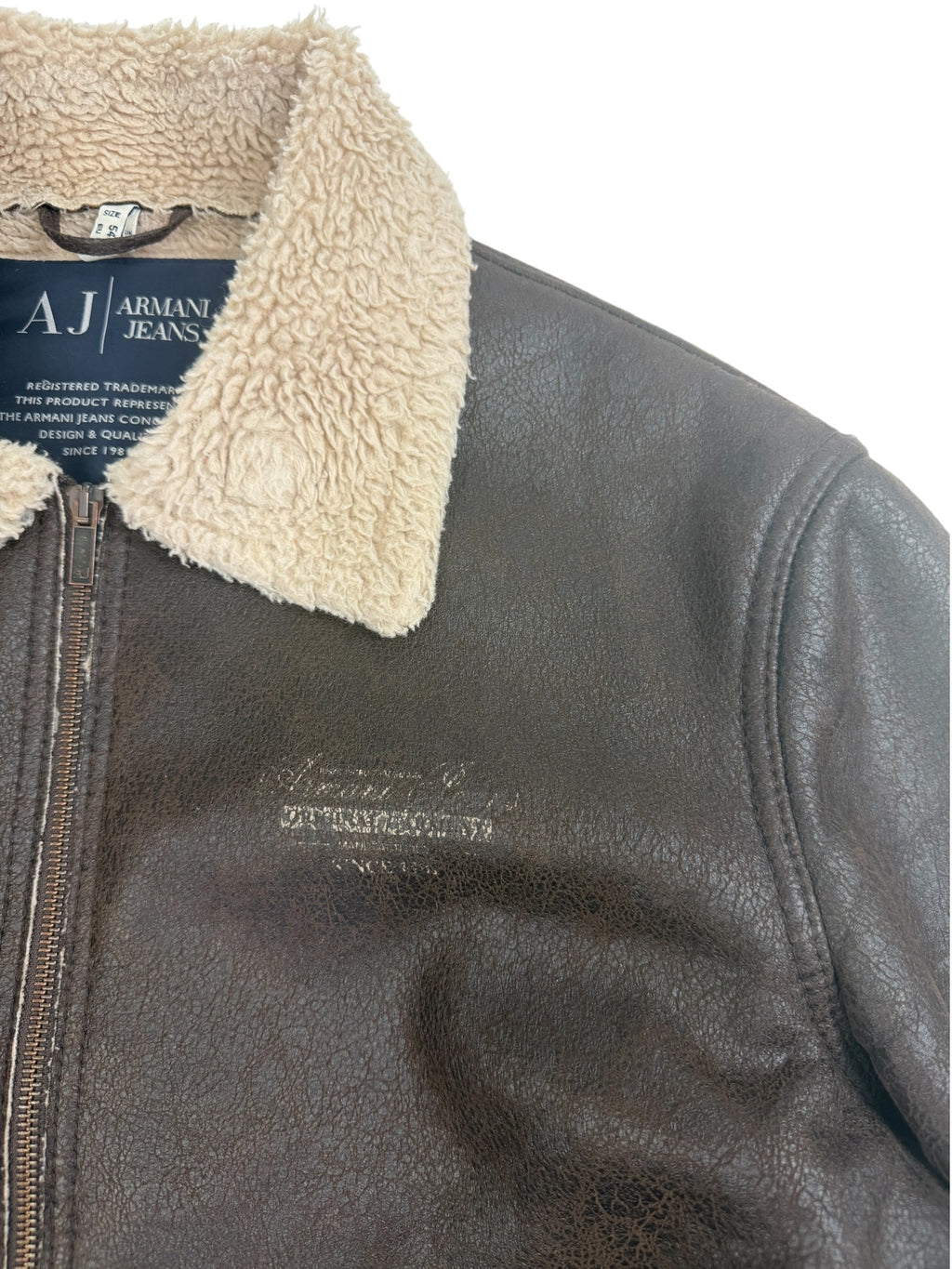 Armani Jeans 2000’s Shearling Aviator Jacket