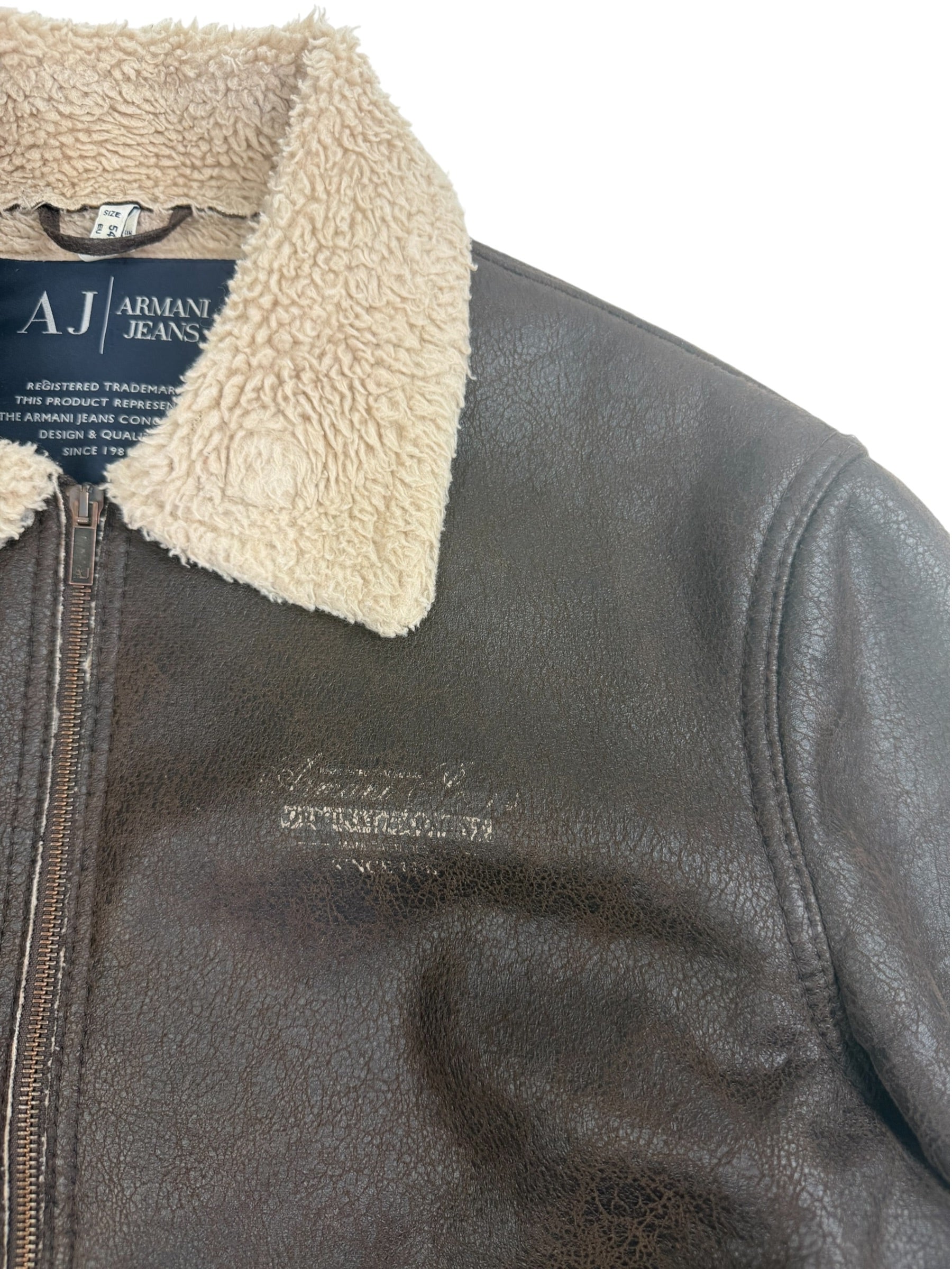Armani Jeans 2000’s Shearling Aviator Jacket