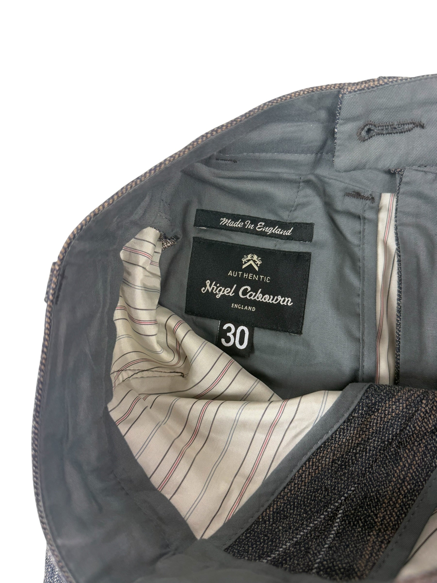 Nigel Cabourn Authentic Navy Pinstripe Formal Pants