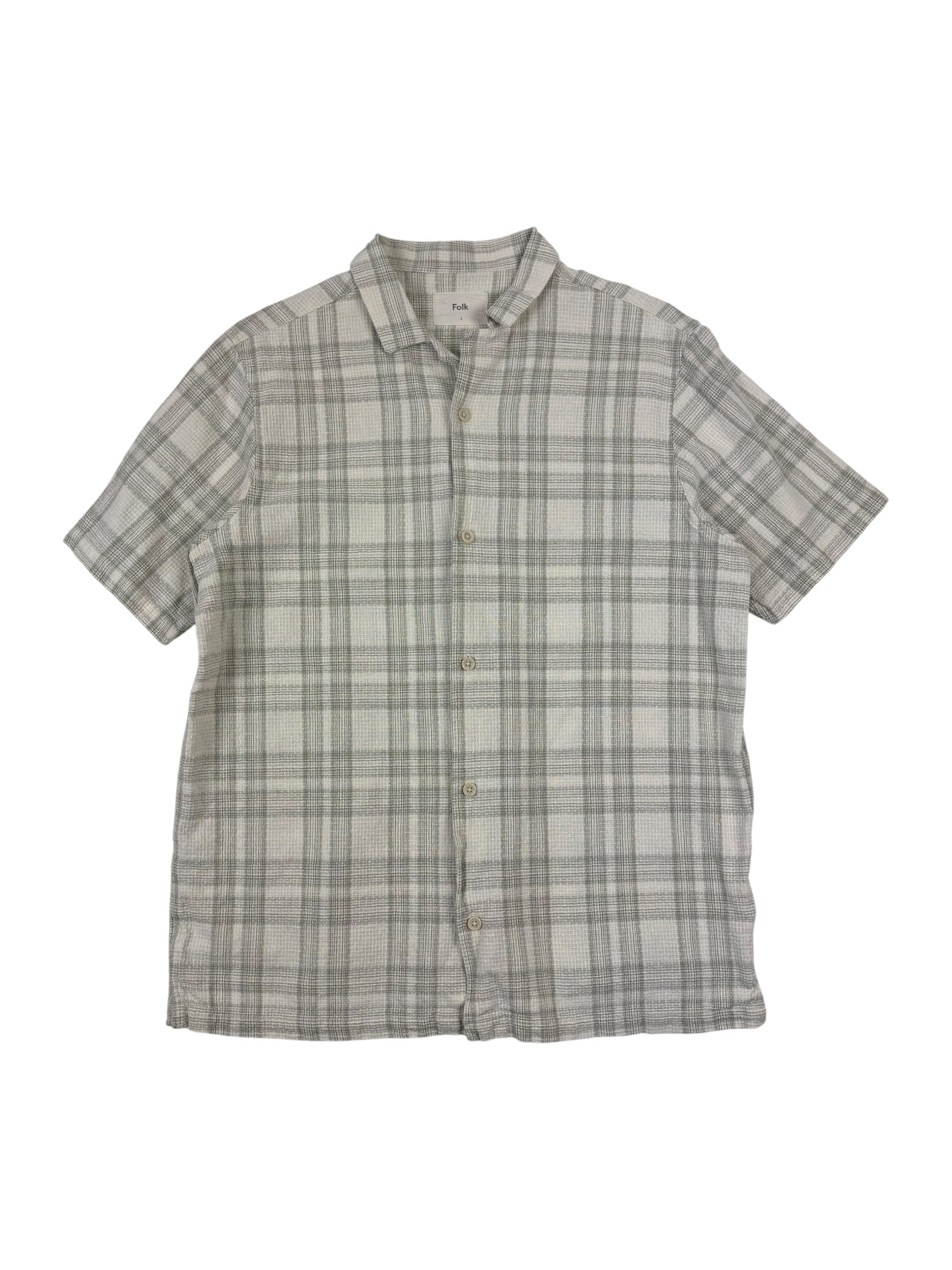 Folk Checkered Soft Collar Shirt
