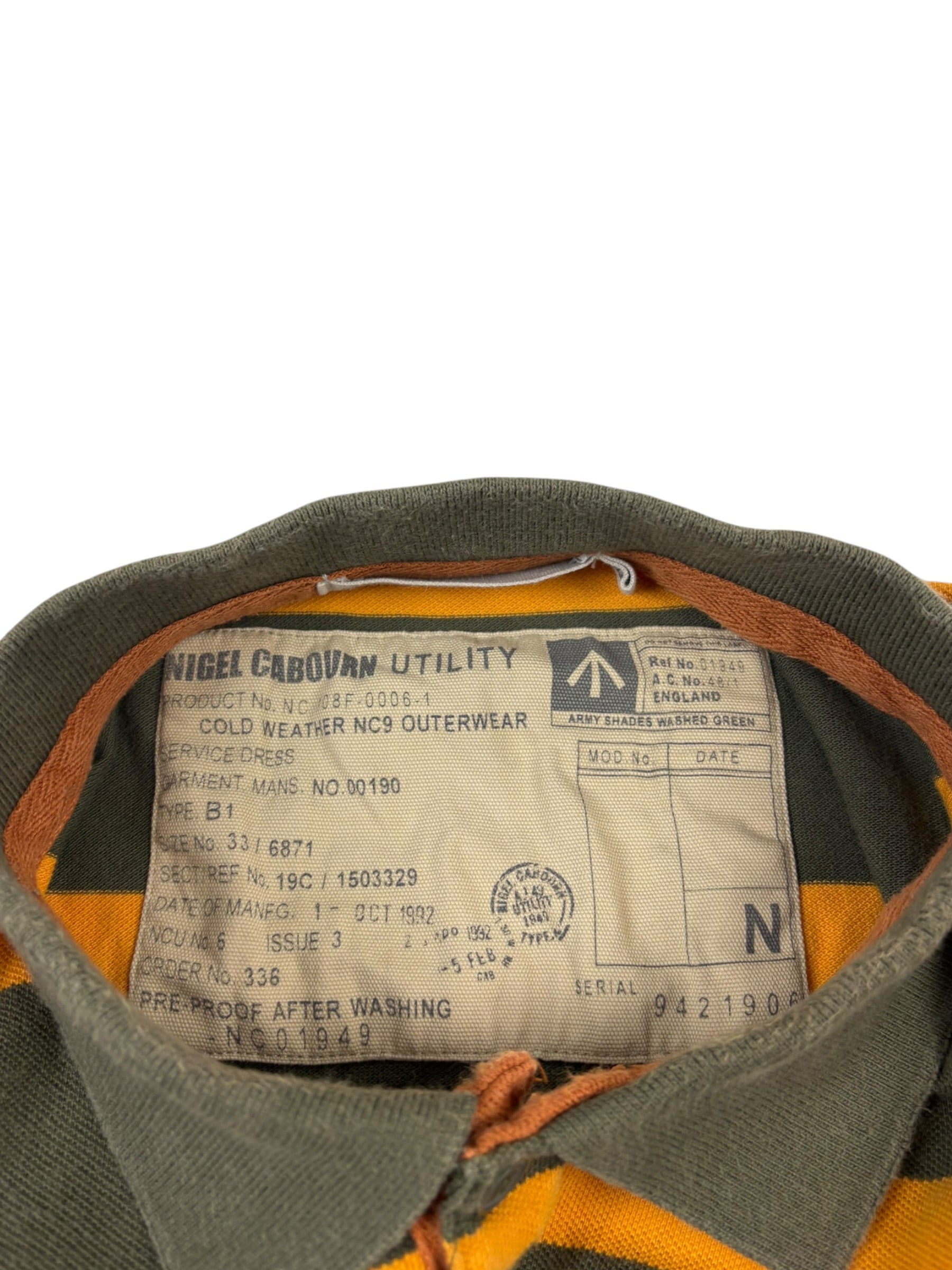 Nigel Cabourn 2000s Utility Striped Polo Shirt