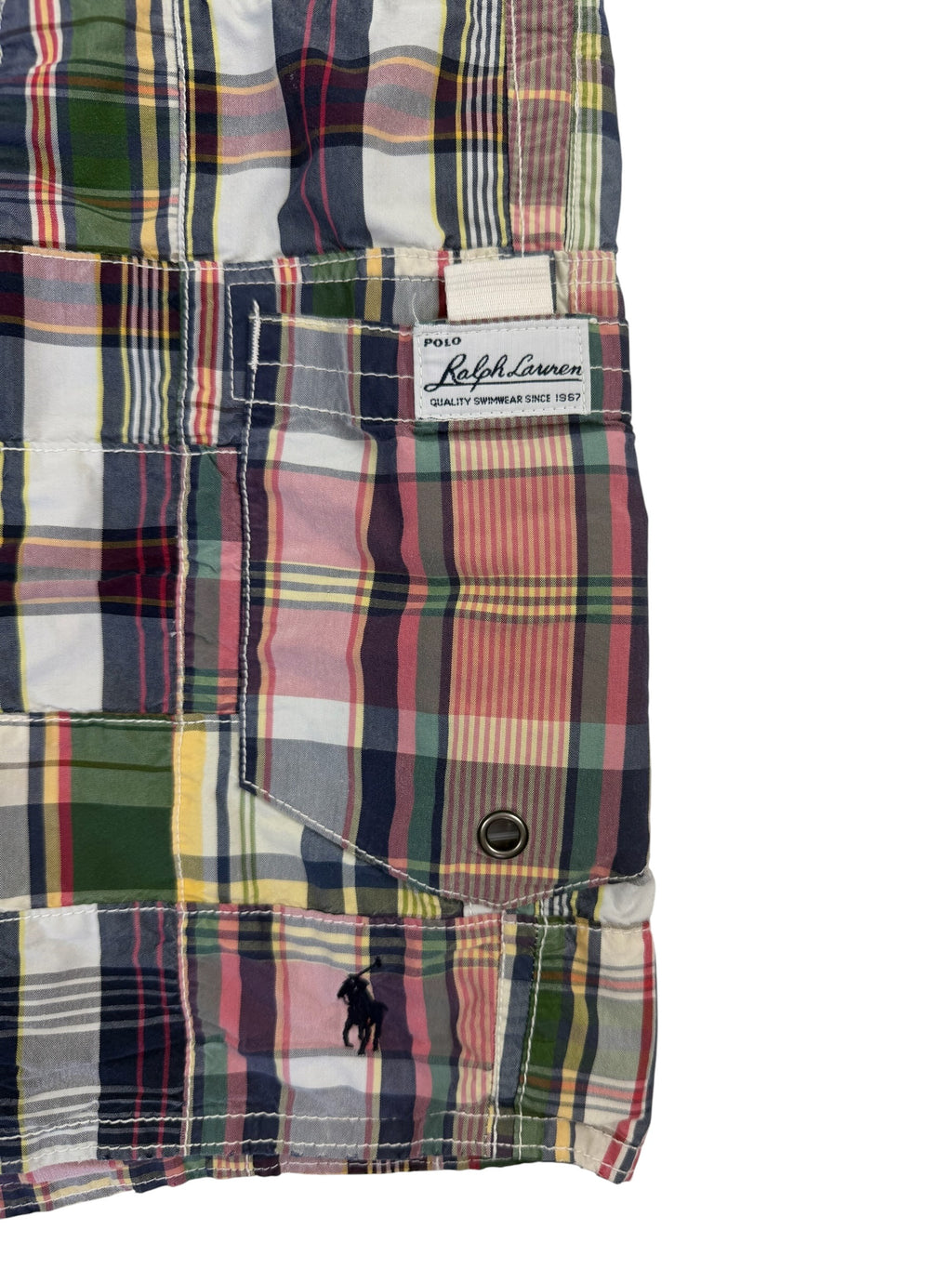 Polo Ralph Lauren Patchwork Madras Swim Trunks