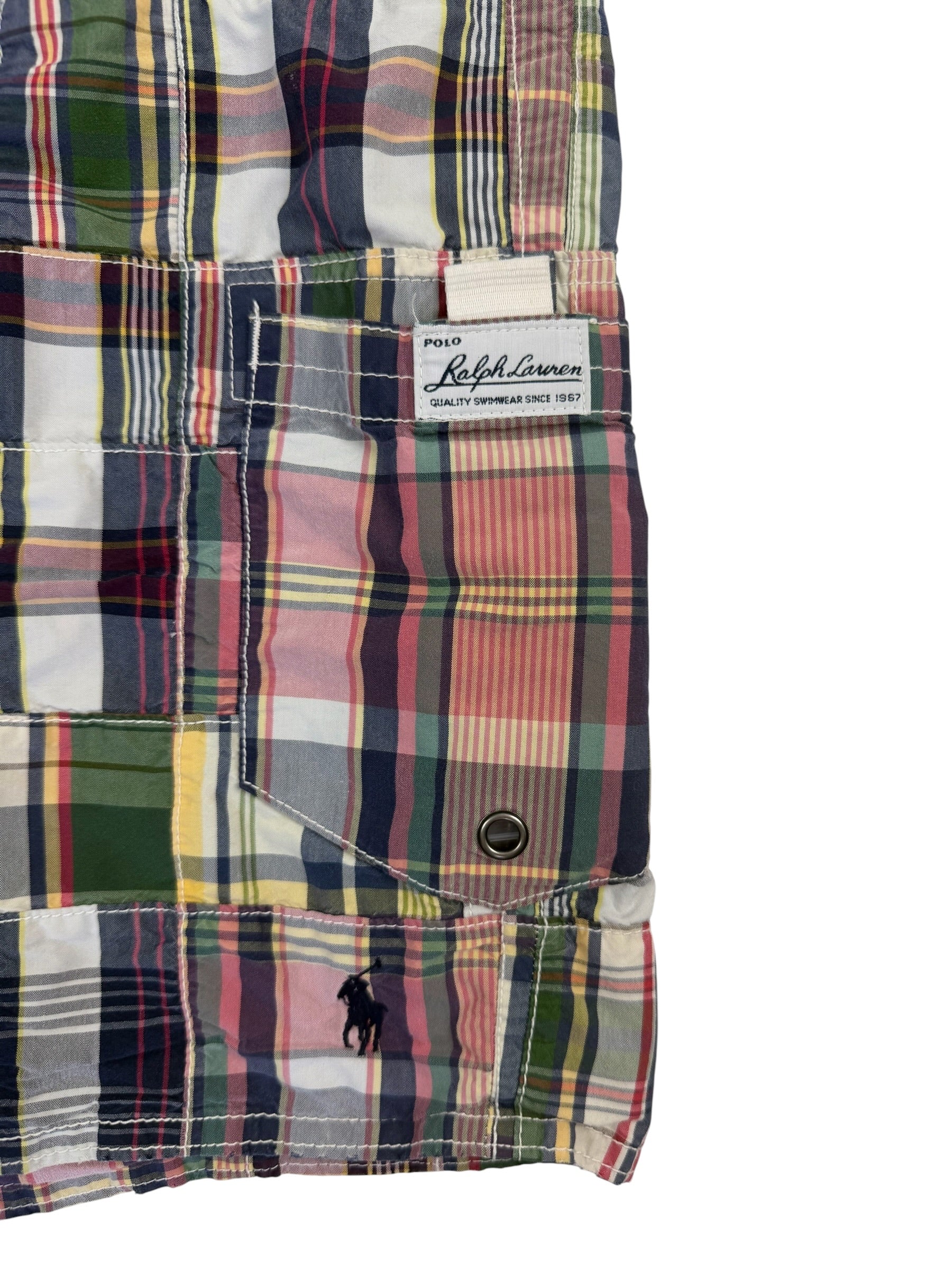 Polo Ralph Lauren Patchwork Madras Swim Trunks