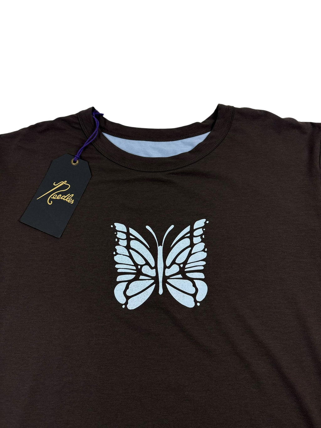 Needles Brown Butterfly Reversible T-Shirt
