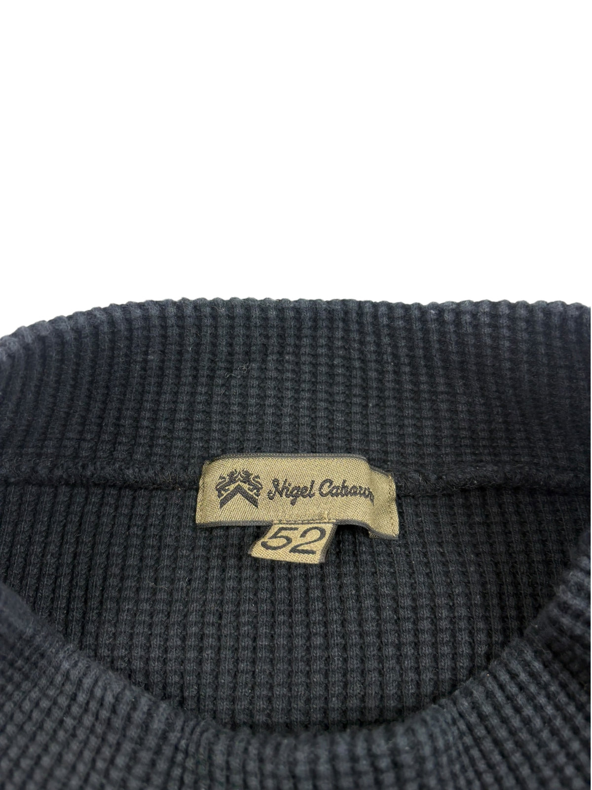 Nigel Cabourn Mainline Waffle Knit Mock Neck Sweatshirt