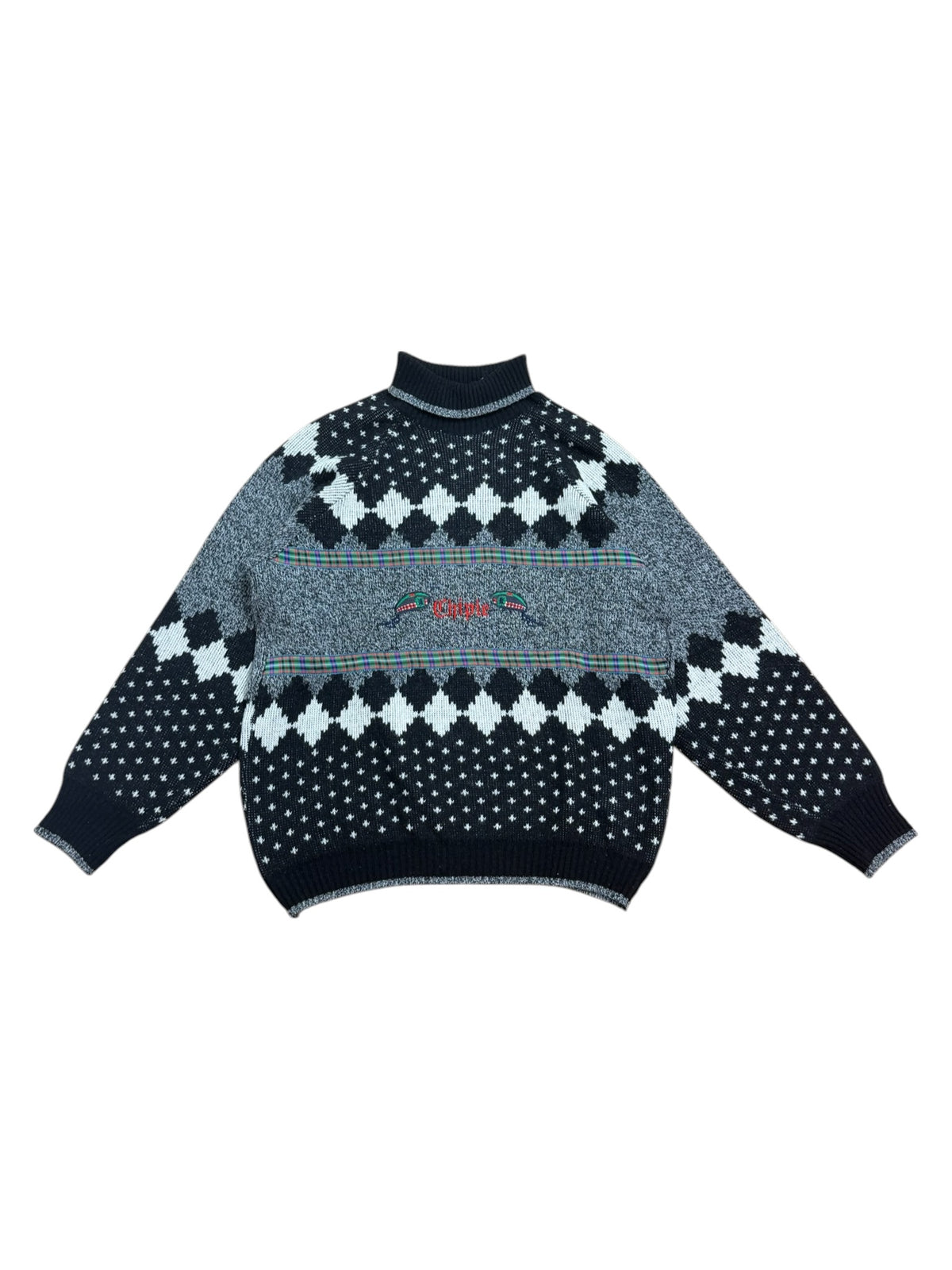 Chipie 80s Embroidered Roll Neck Knit