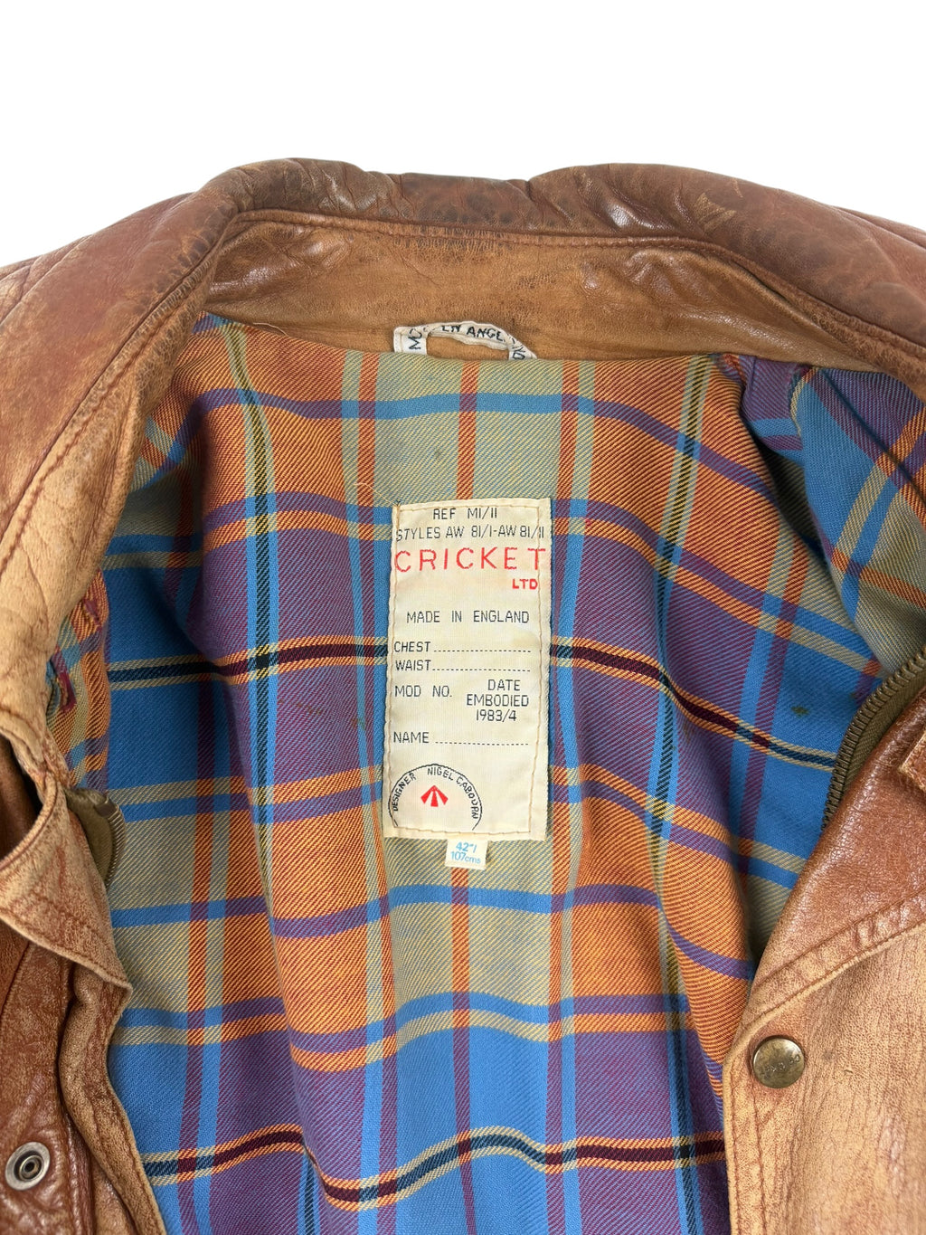 Nigel Cabourn Cricket Club AW1981 Leather Jacket