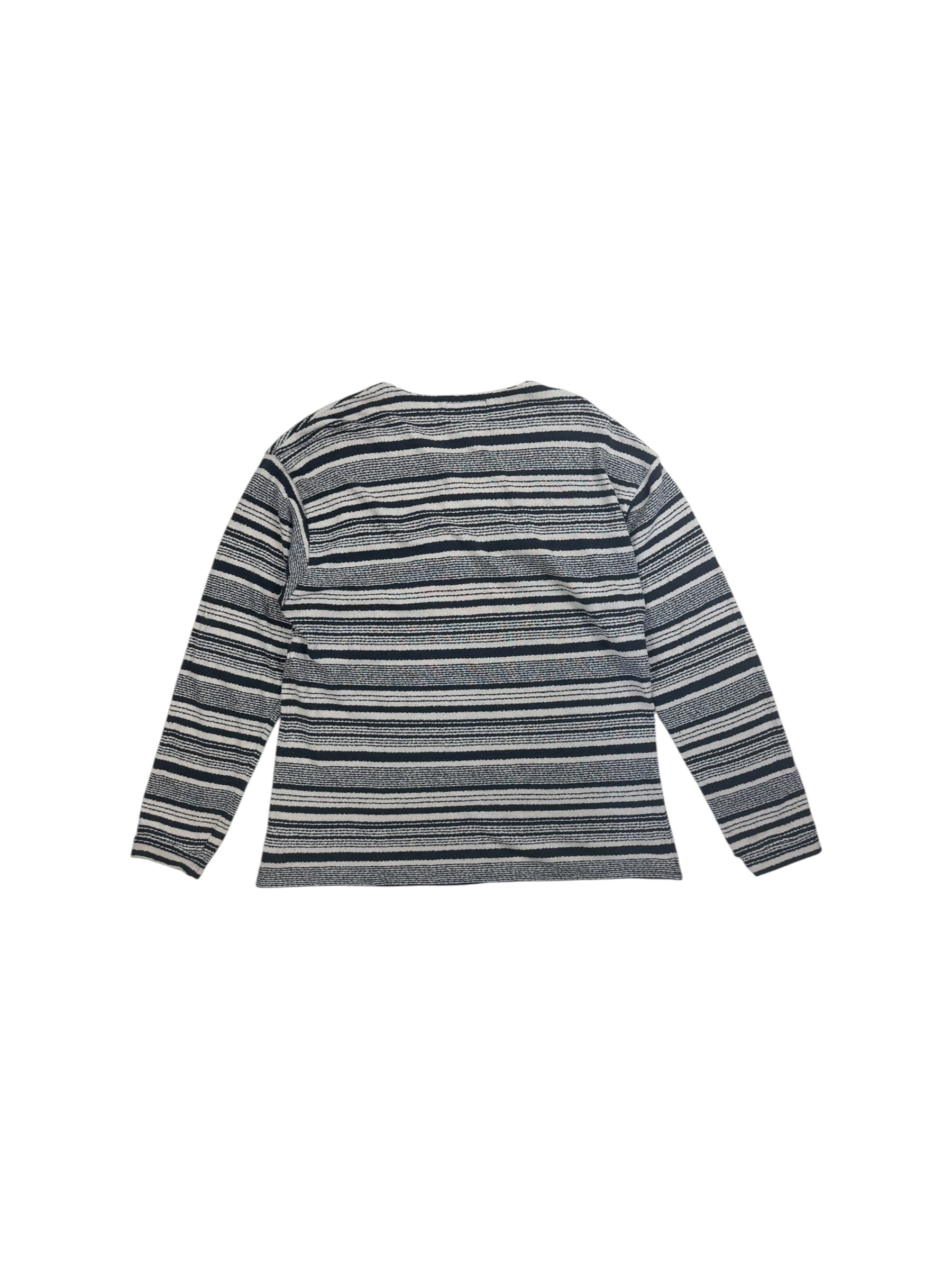 Armani Jeans 90s Striped Knit Henley POH Sweater